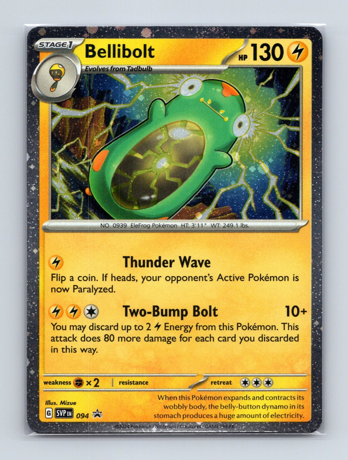 2023 Pokemon TCG Bellibolt SV: Scarlet & Violet Promo Cards 094 Holo Promo NM