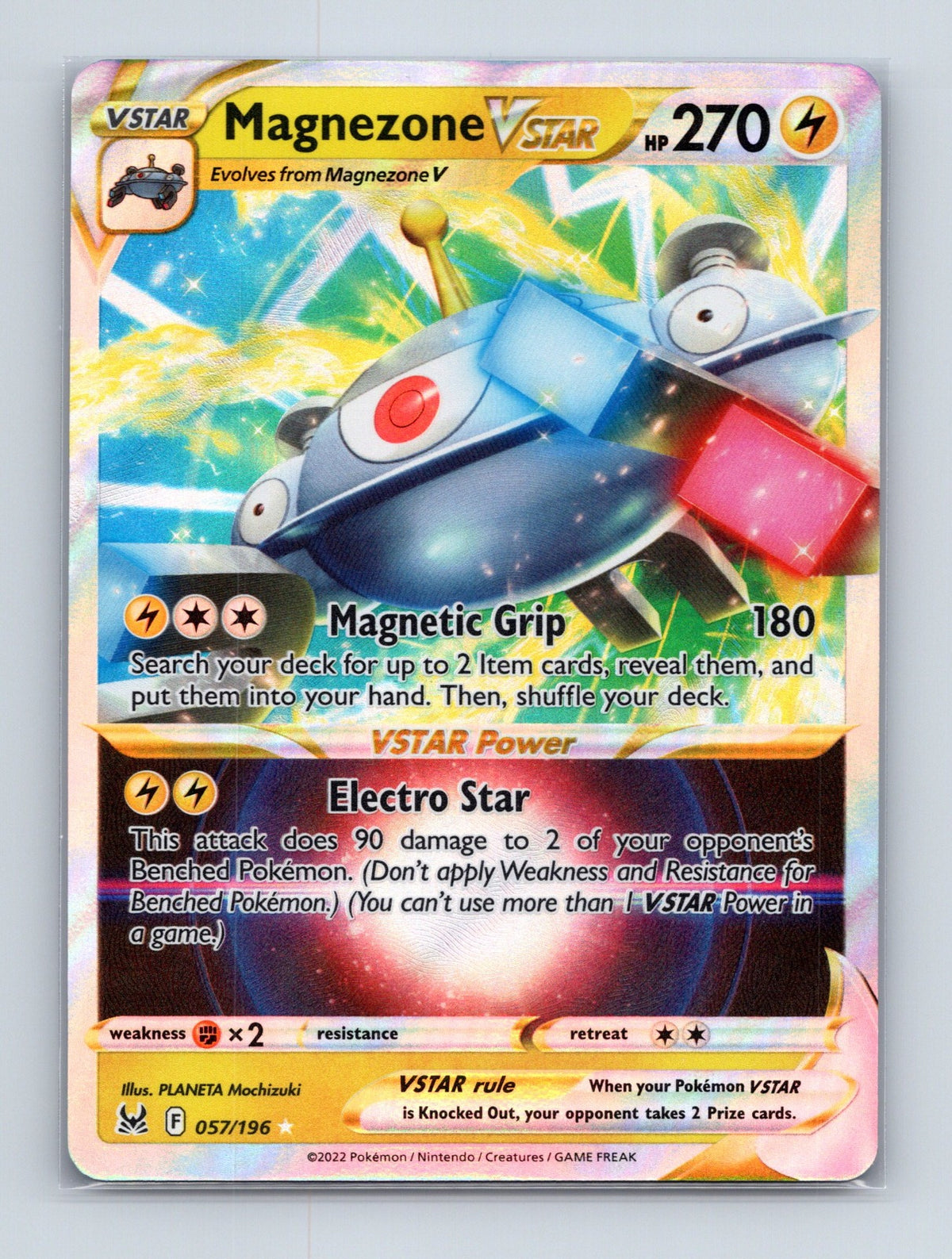 2022 Pokemon TCG Magnezone VSTAR SWSH11: Lost Origin 057/196 Holo Ultra Rare NM