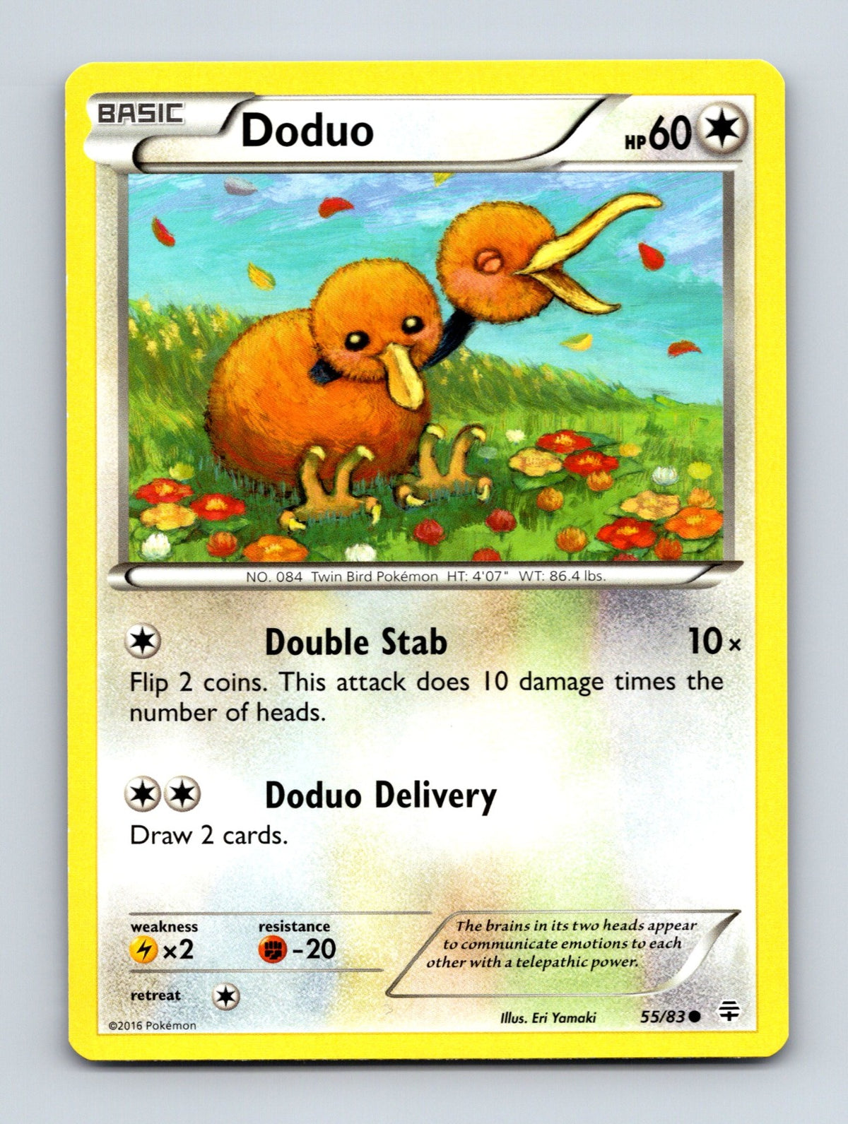 2016 Pokemon TCG Doduo Generations 55/83 Common NM