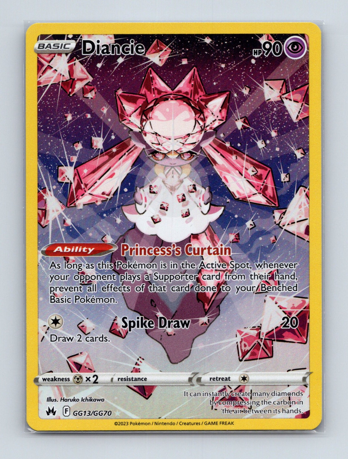 2023 Pokemon Diancie SWSH: Crown Zenith: GG13/GG70 Ultra Rare NM