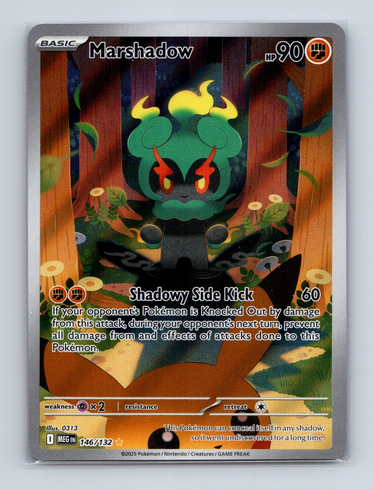 2025 Pokemon Marshadow ME01: Mega Evolution 146/132 Holo Illustration Rare NM