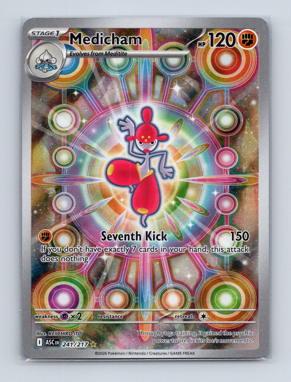2026 Pokemon TCG Medicham ME: Ascended Heroes 241/217 Holo Illustration Rare NM