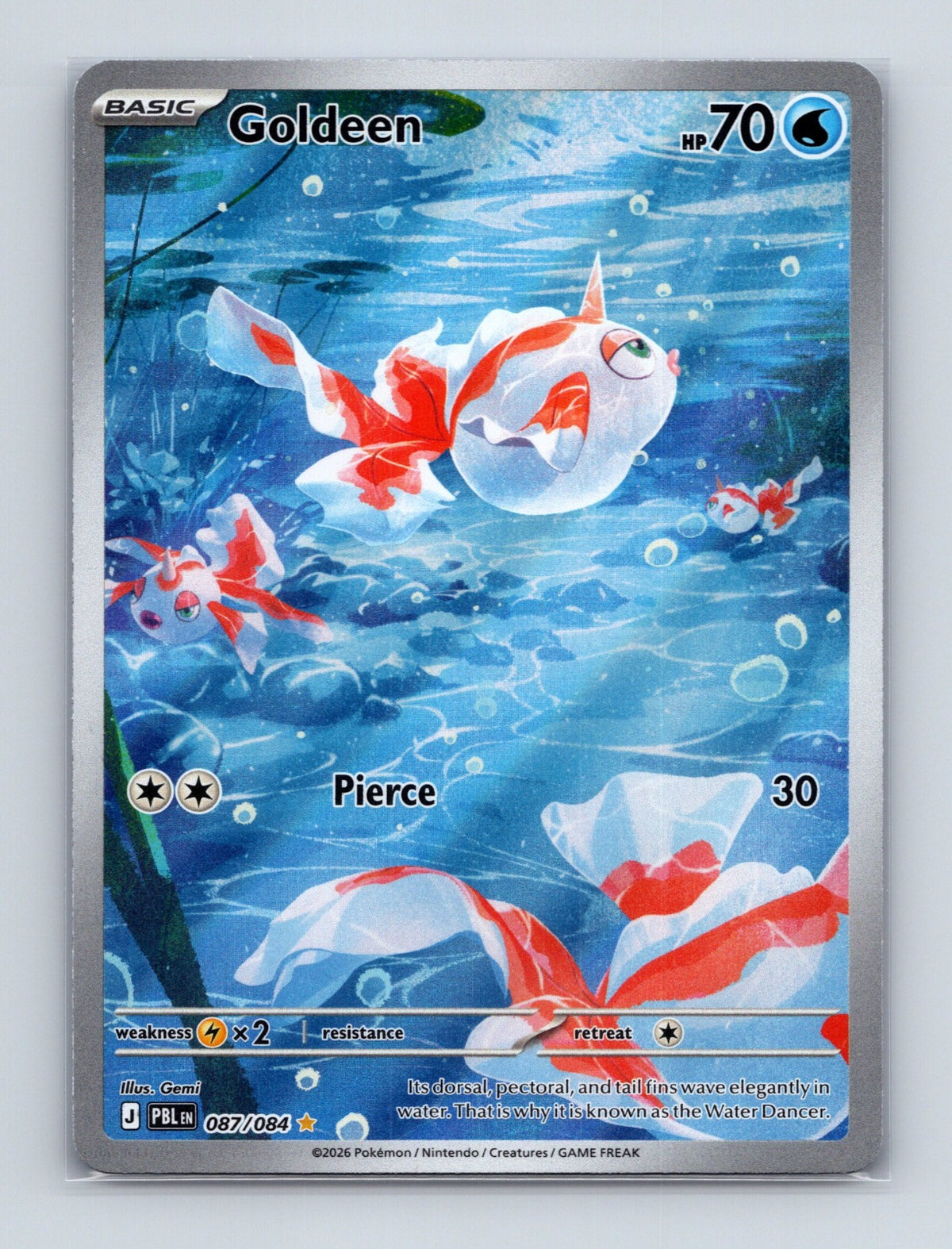 2026 Pokemon TCG Goldeen ME05: Pitch Black 087/084 Holo Illustration Rare NM
