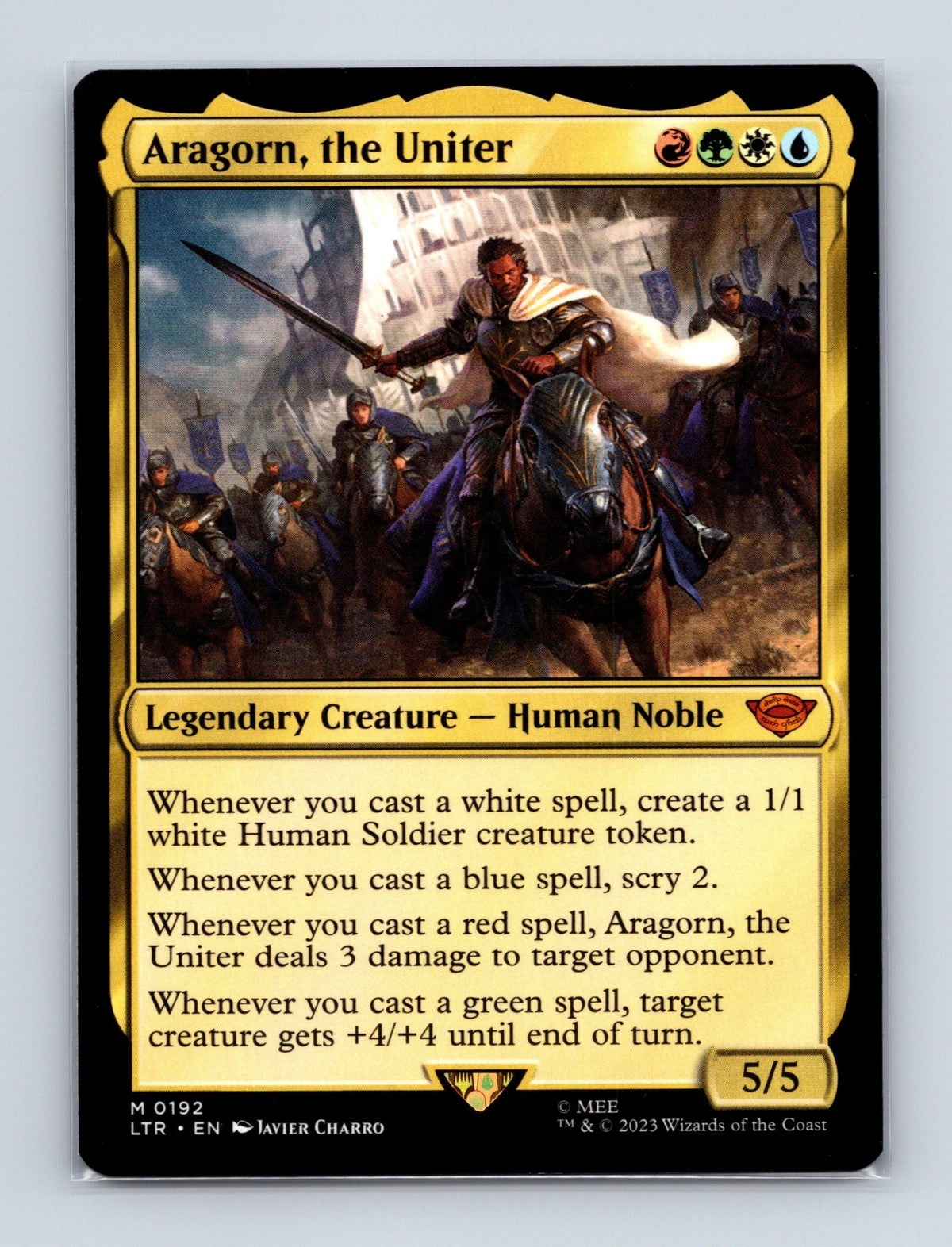 MTG Aragorn, the Uniter 192 The Lord of the Rings: Tales of Middle-earth NM