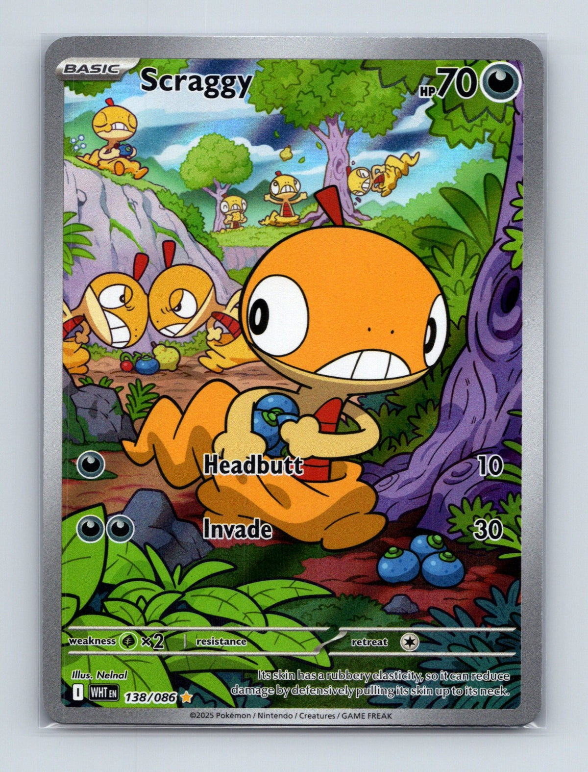2025 Pokemon TCG Scraggy SV: White Flare 138/086 Holo Illustration Rare NM