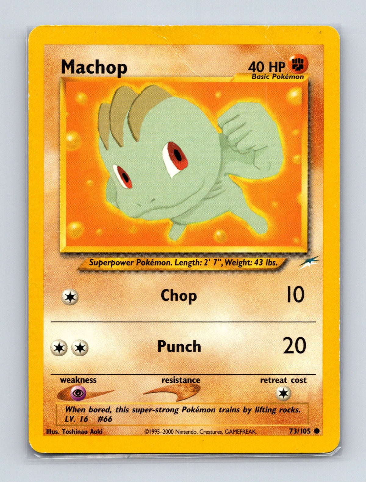 2002 Pokemon TCG Machop Neo Destiny 073/105 Unlimited Common MP