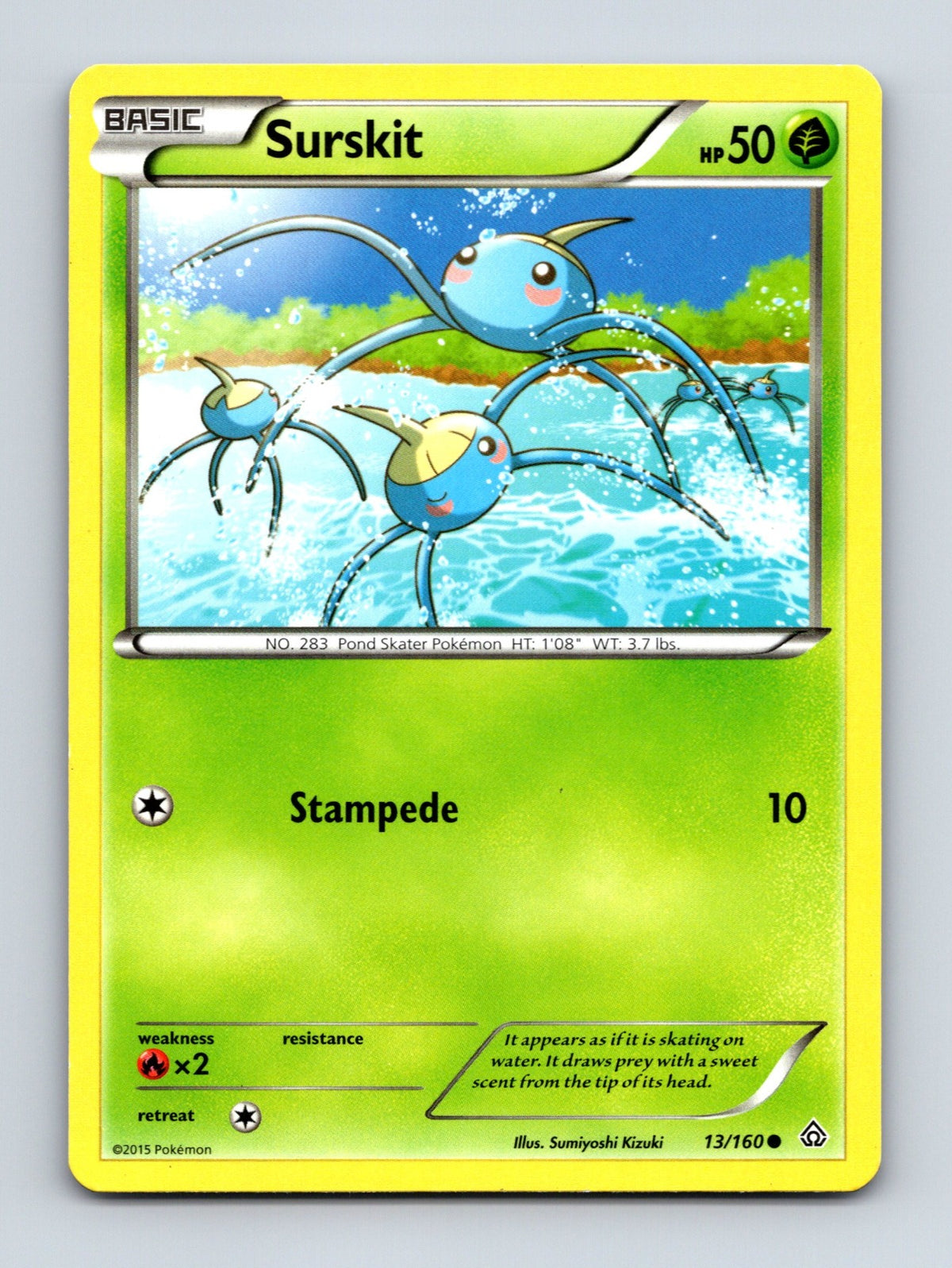 2015 Pokemon TCG Surskit XY - Primal Clash 13/160 Common NM