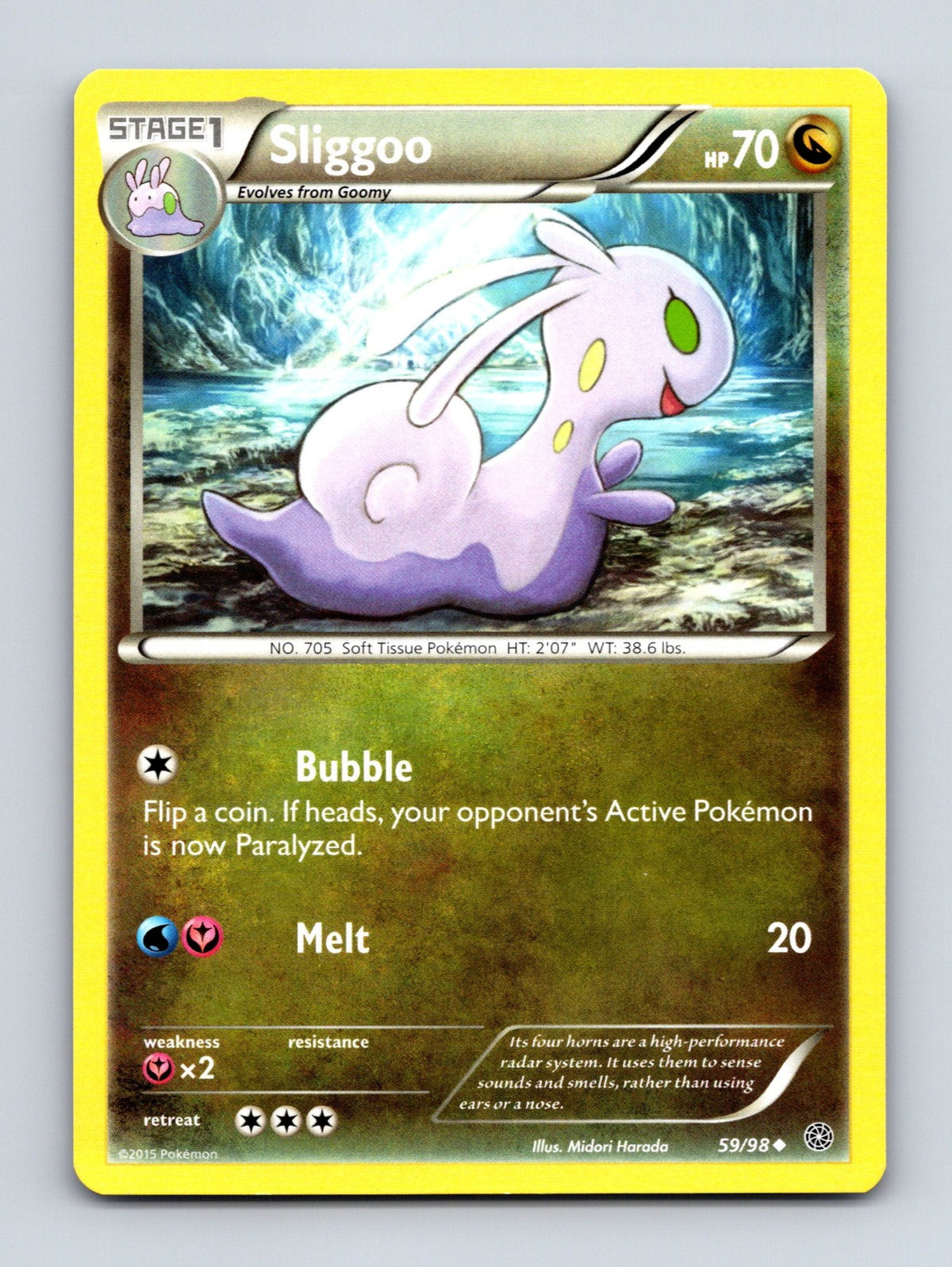 2015 Pokemon TCG Sliggoo XY - Ancient Origins 59/98 Uncommon NM