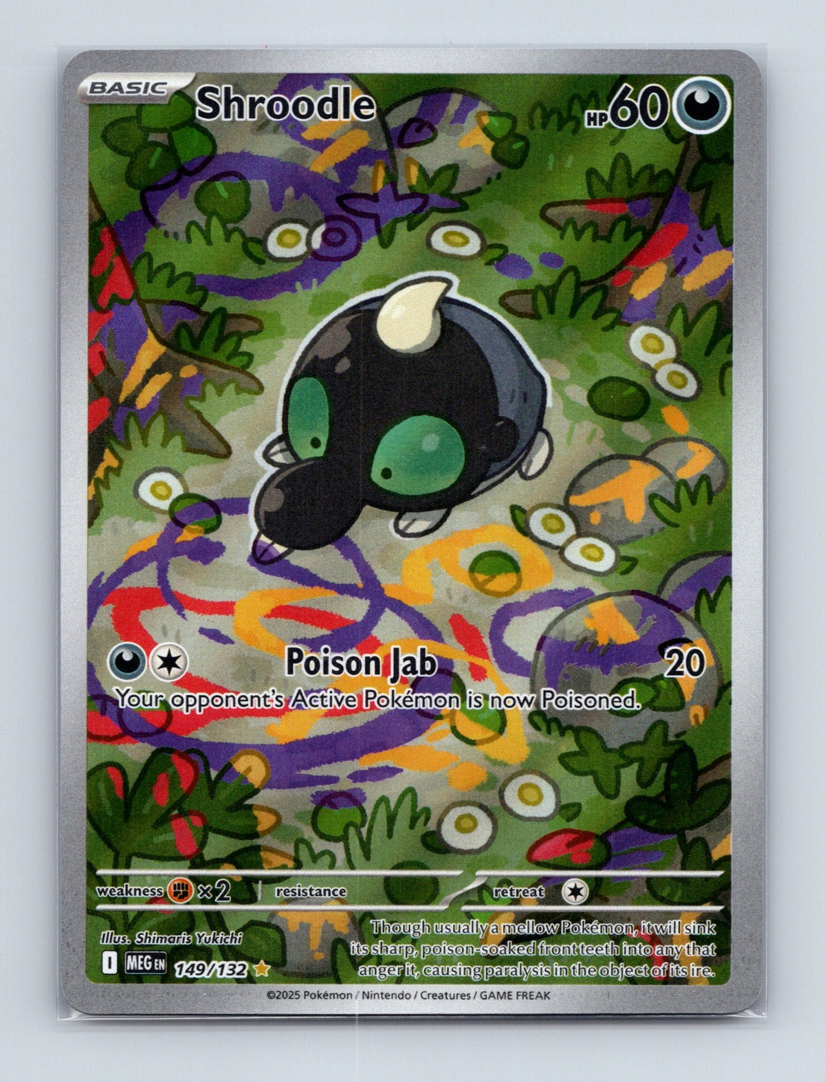 2025 Pokemon TCG Shroodle ME01: Mega Evolution 149/132 Holo Illustration Rare NM