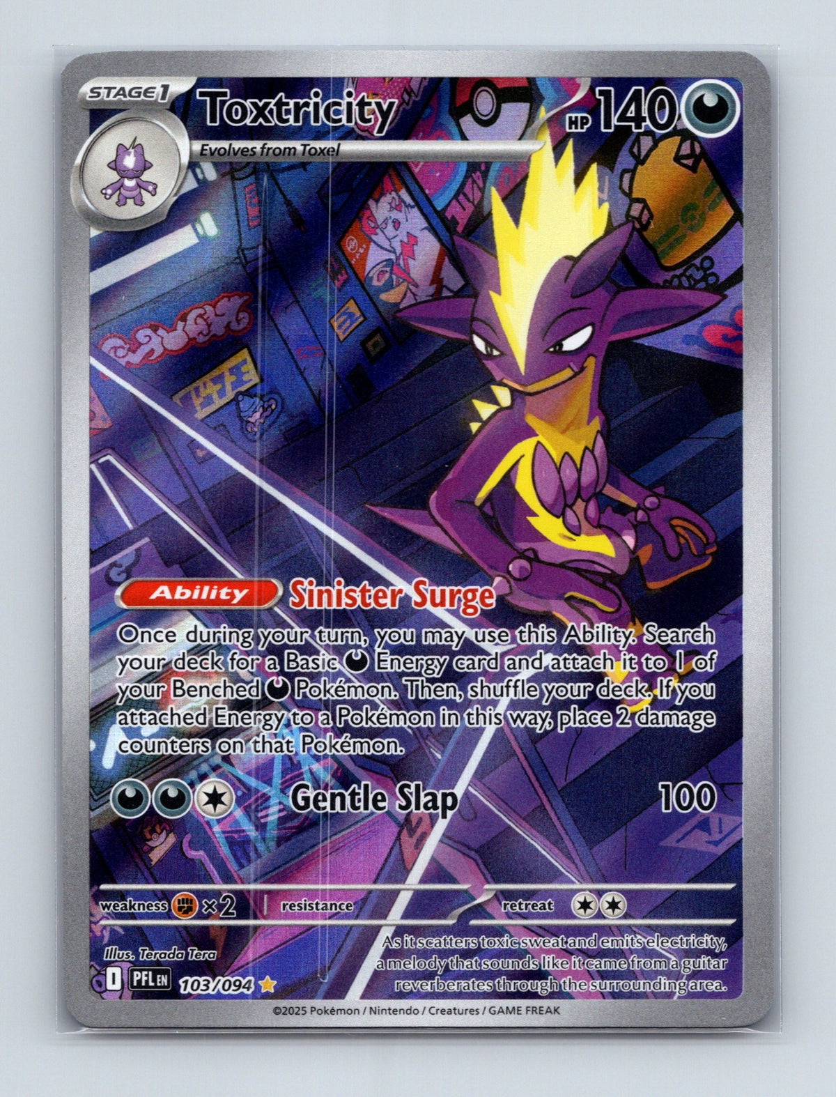 2025 Pokemon Toxtricity ME02: Phantasmal Flames 103/094 Illustration Rare NM