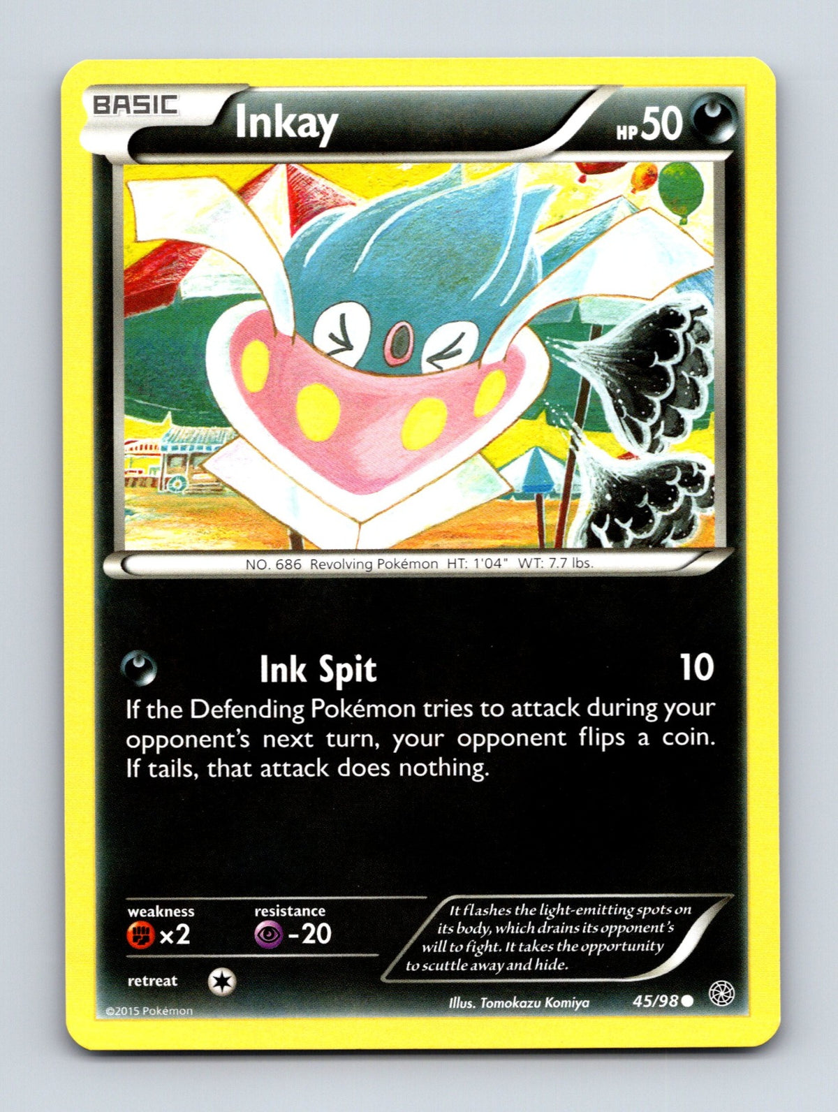 2015 Pokemon TCG Inkay XY - Ancient Origins 45/98 Common NM