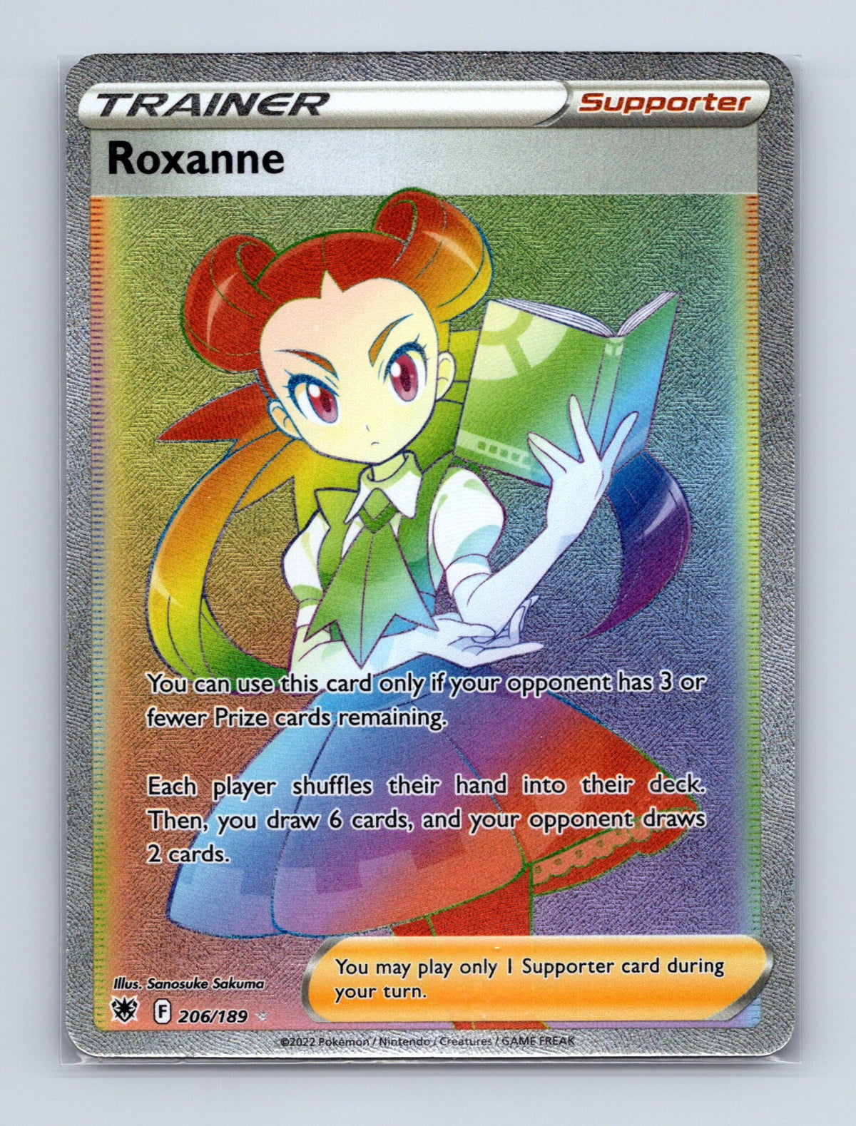 2022 Pokemon TCG Roxanne (Secret) SWSH10: Astral Radiance 206/189 Secret Rare NM