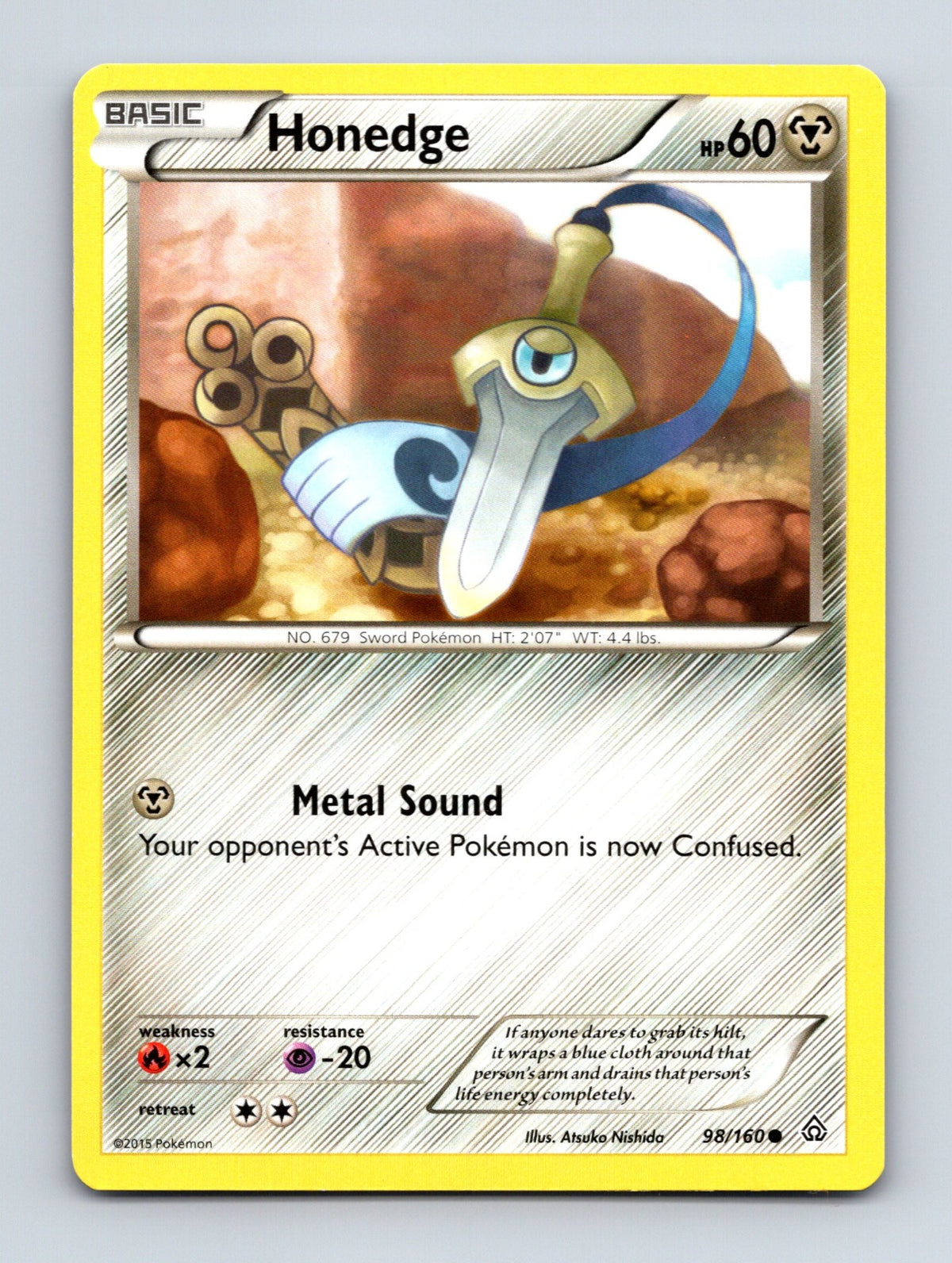 2015 Pokemon TCG Honedge XY - Primal Clash 98/160 Common NM