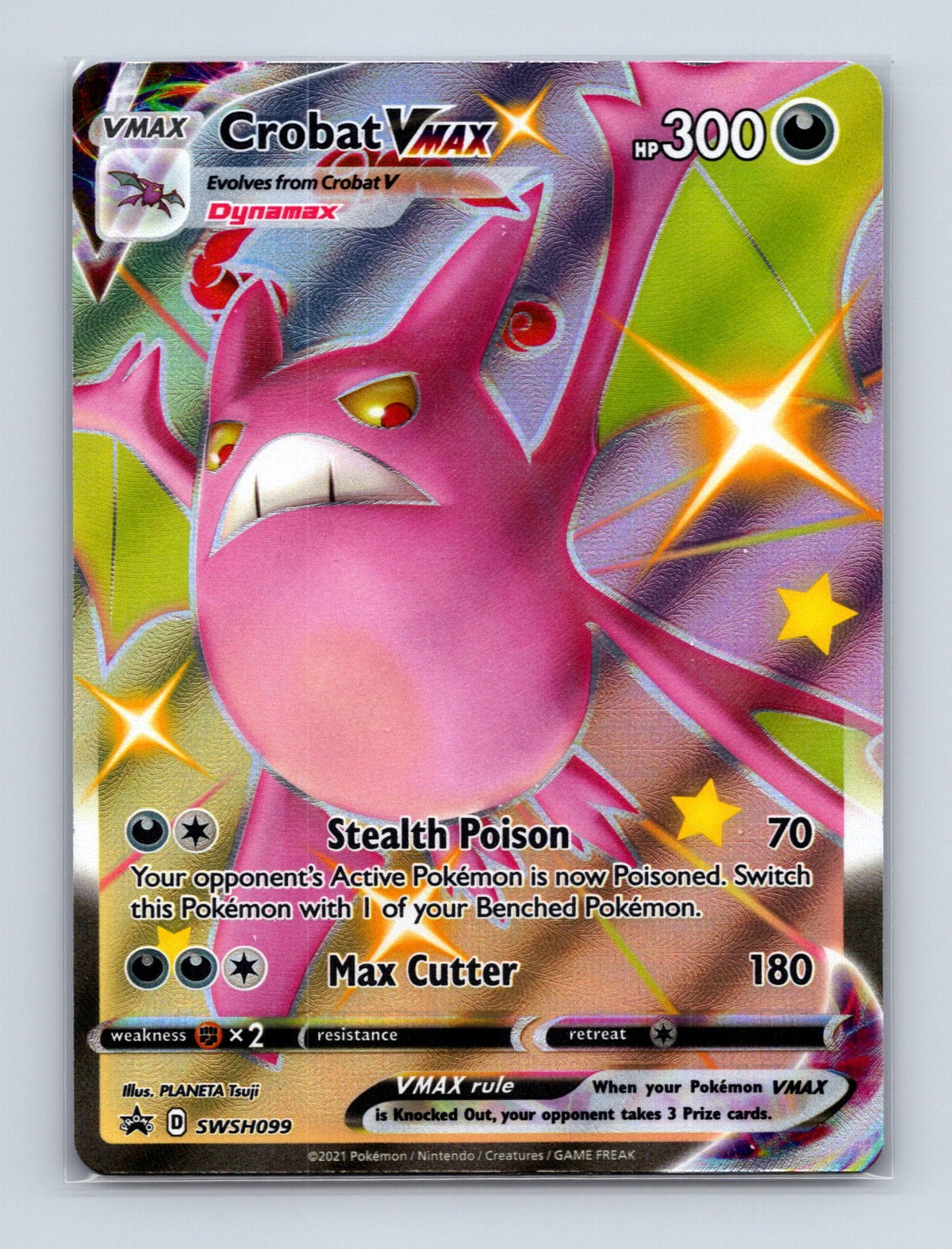 2019 Pokemon Crobat VMAX SWSH: Sword & Shield Promo Cards SWSH099 Holo Promo NM