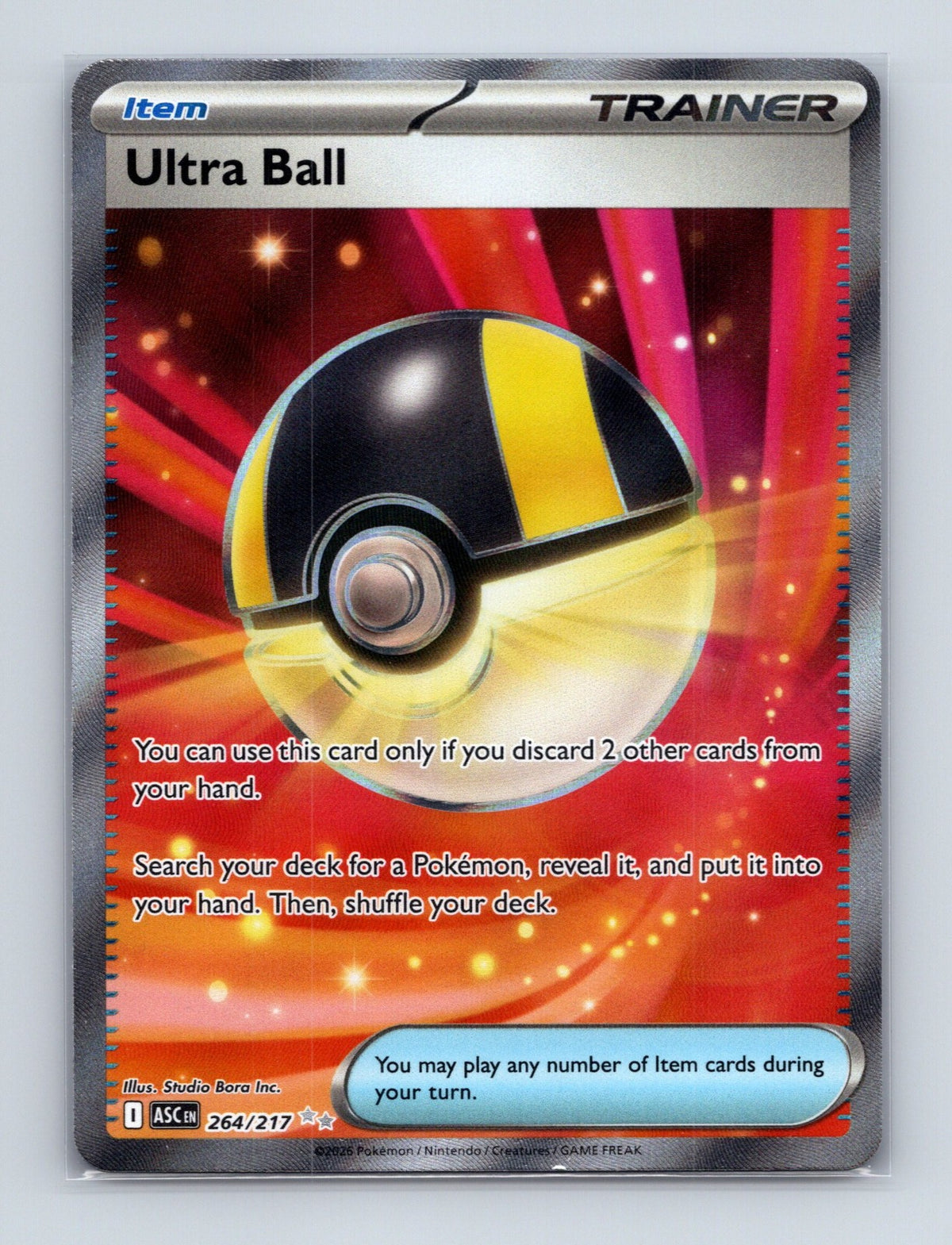 2026 Pokemon TCG Ultra Ball ME: Ascended Heroes 264/217 Holo Ultra Rare NM