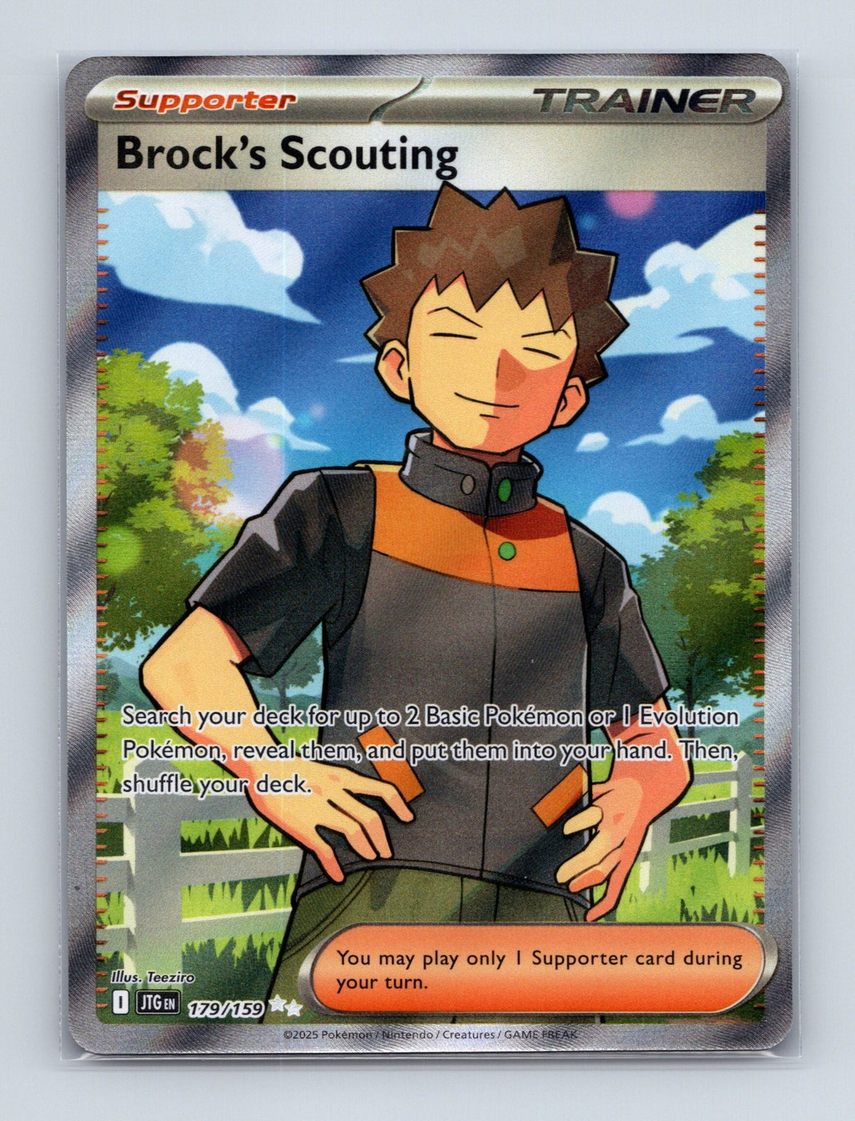 2025 Pokemon TCG Brock's Scouting SV09: Journey Together 179/159 Ultra Rare NM