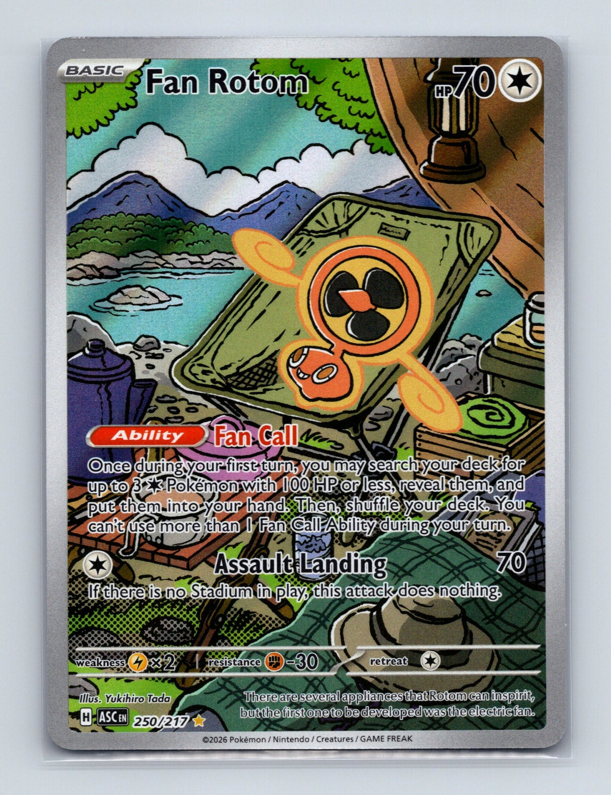 2026 Pokemon Fan Rotom ME: Ascended Heroes 250/217 Holo Illustration Rare NM