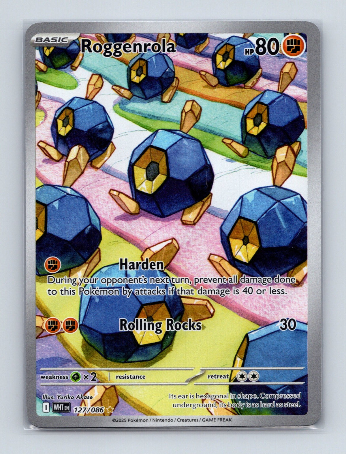 2025 Pokemon Roggenrola SV: White Flare 127/086 Holo Illustration Rare NM