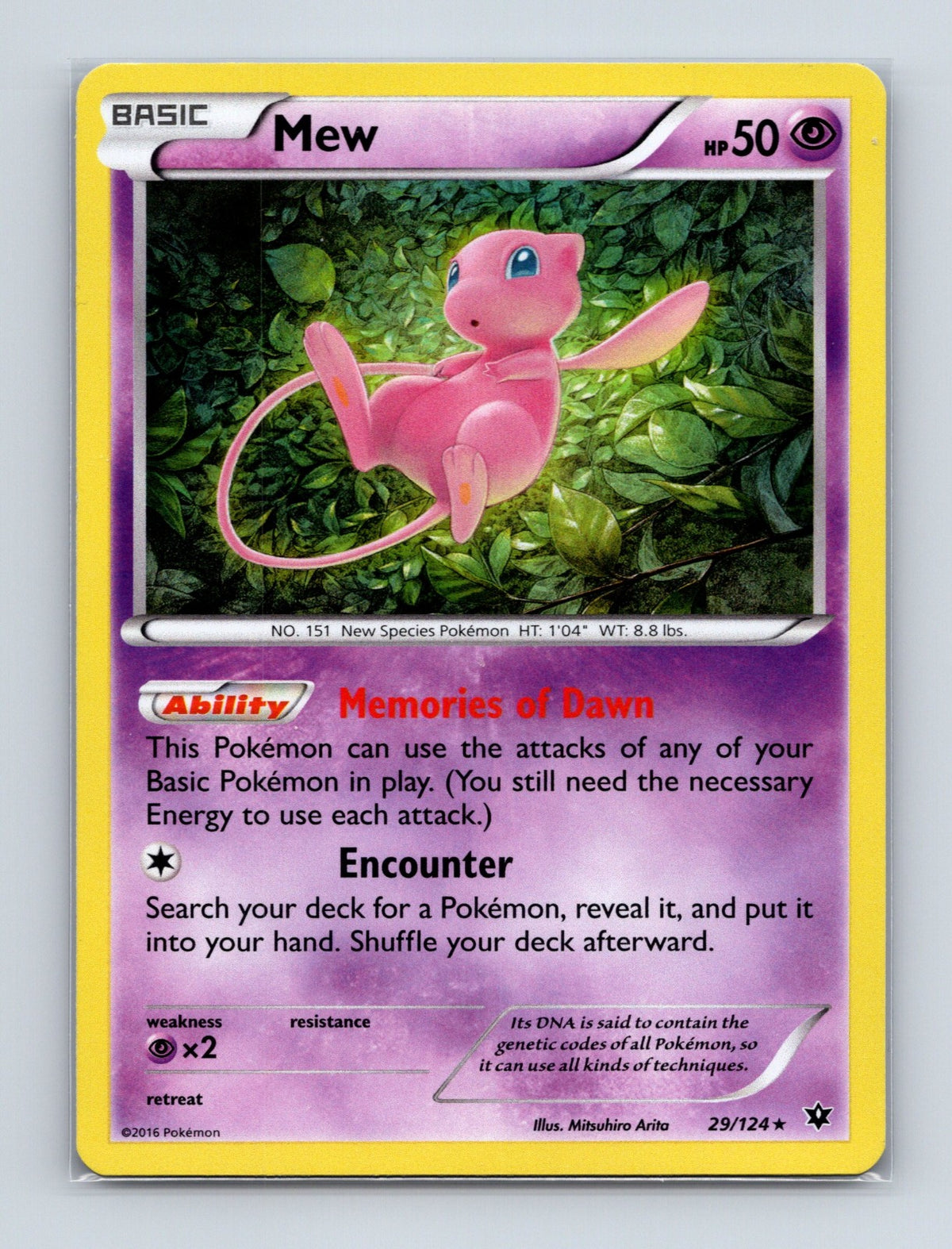 2016 Pokemon TCG Mew XY - Fates Collide 29/124 Holo Rare NM