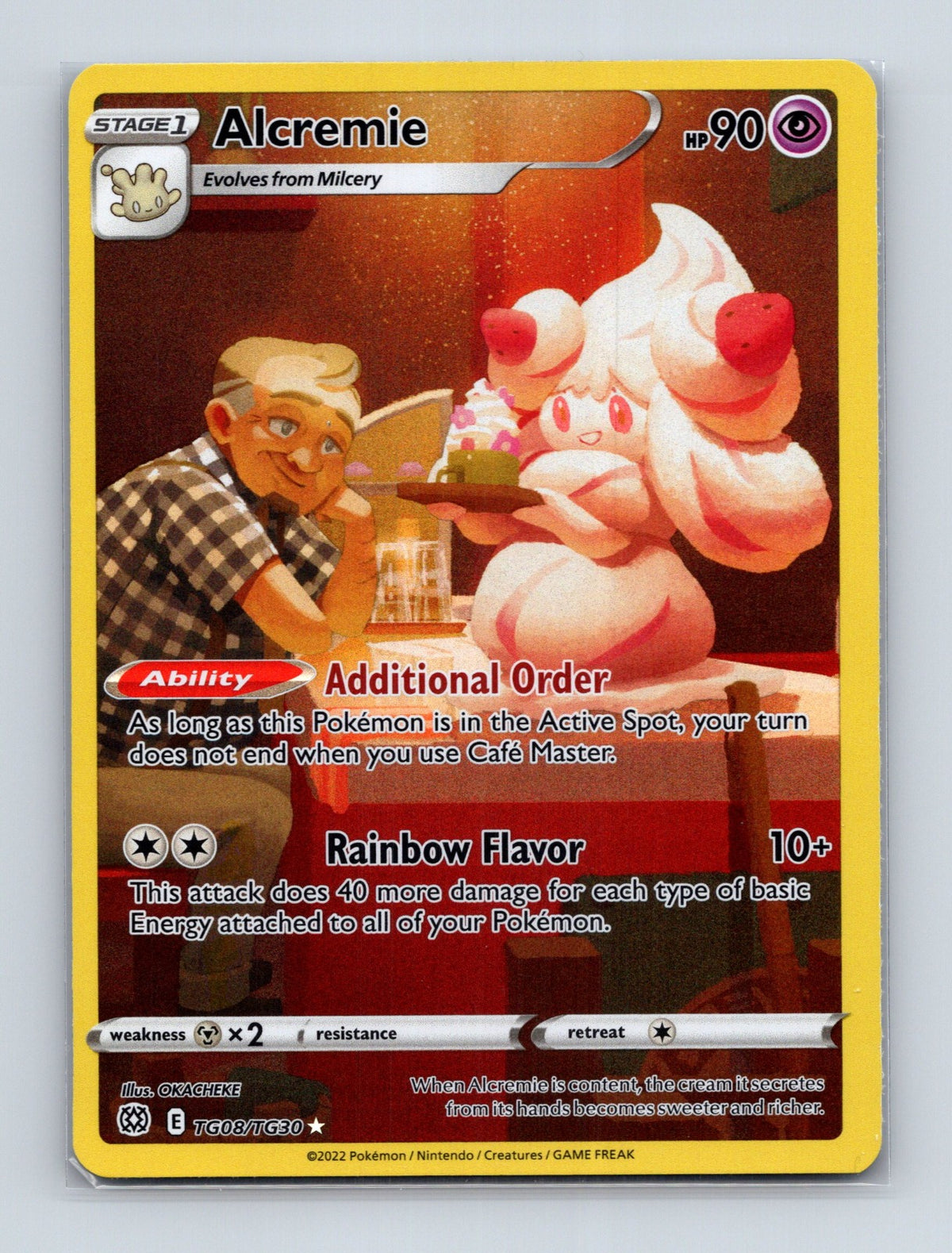 2022 Pokemon Alcremie SWSH09: Brilliant Stars TG08/TG30 Holo Ultra Rare NM