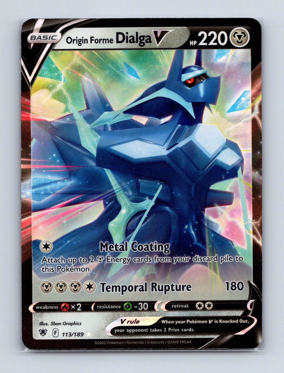 2022 Pokemon Origin Forme Dialga V SWSH10: Astral Radiance 113/189 Ultra Rare NM