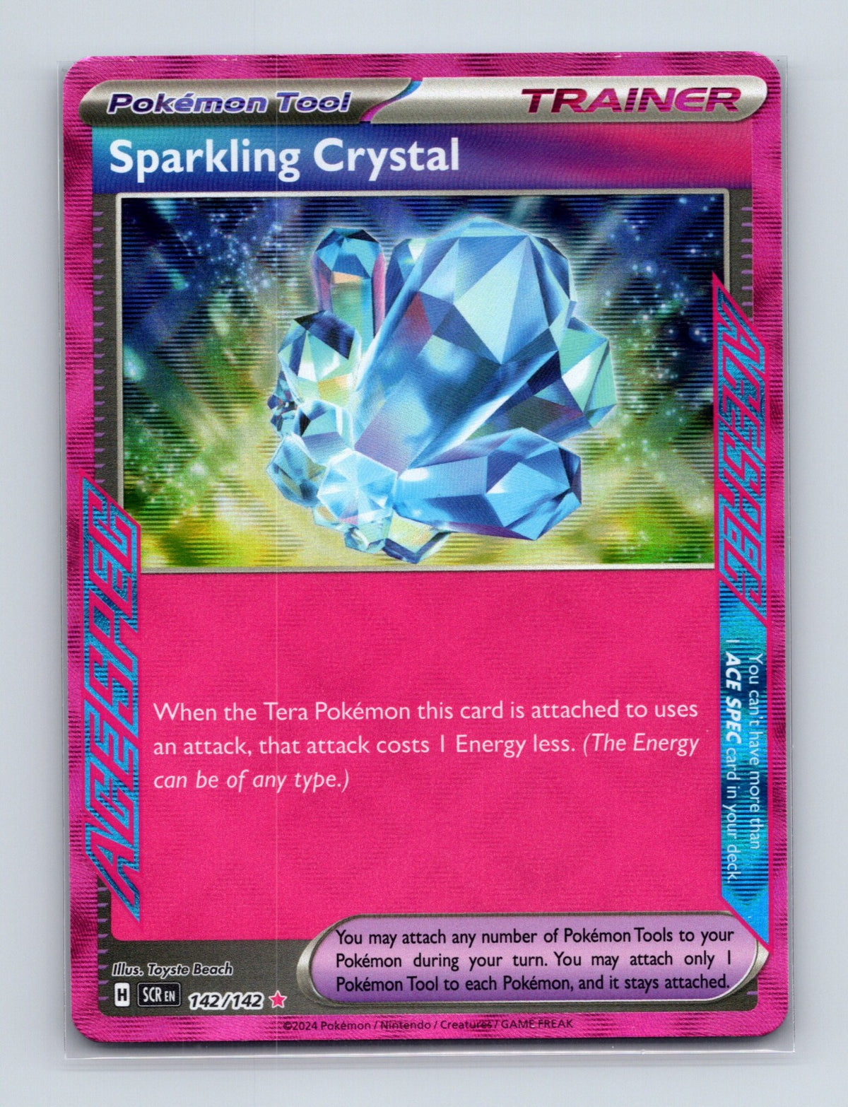 2024 Pokemon Sparkling Crystal SV07: Stellar Crown 142/142 Holo ACE SPEC Rare NM