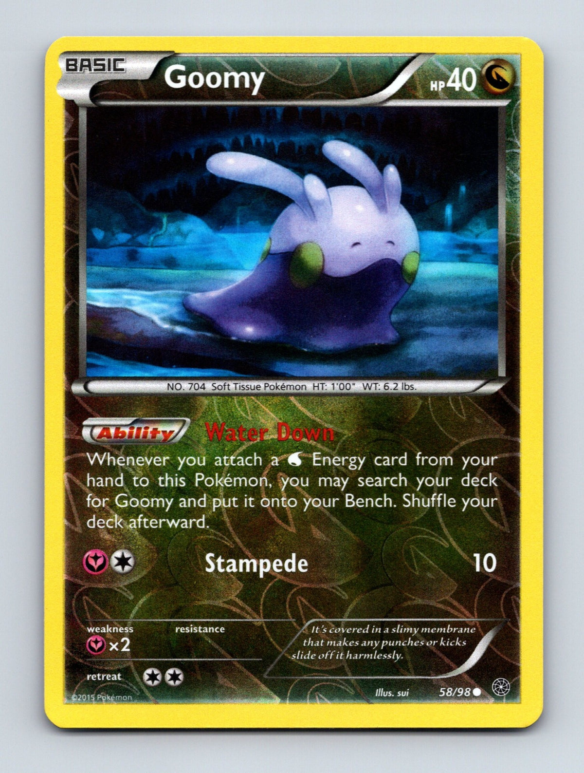 2015 Pokemon TCG Goomy XY - Ancient Origins 58/98 Reverse Holo Common LP
