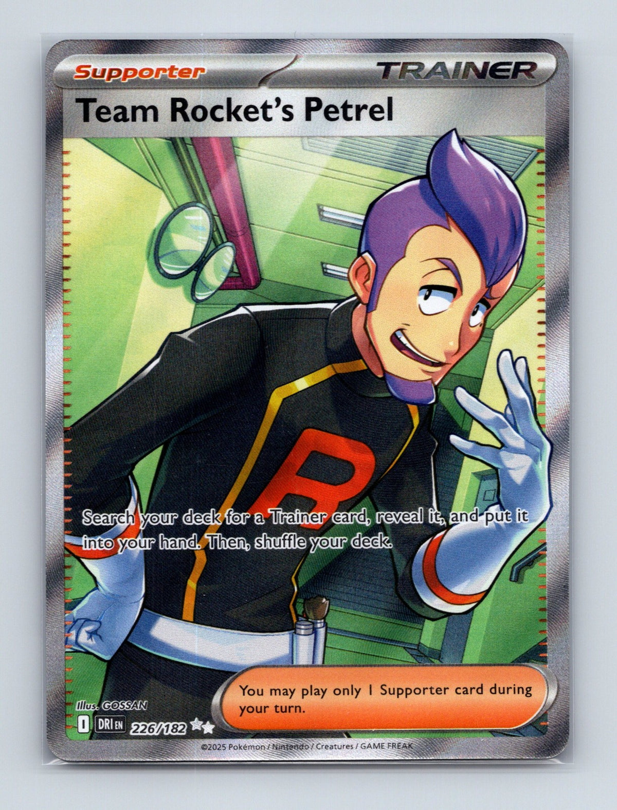 2025 Pokemon Team Rocket's Petrel SV10: Destined Rivals 226/182  Ultra Rare NM