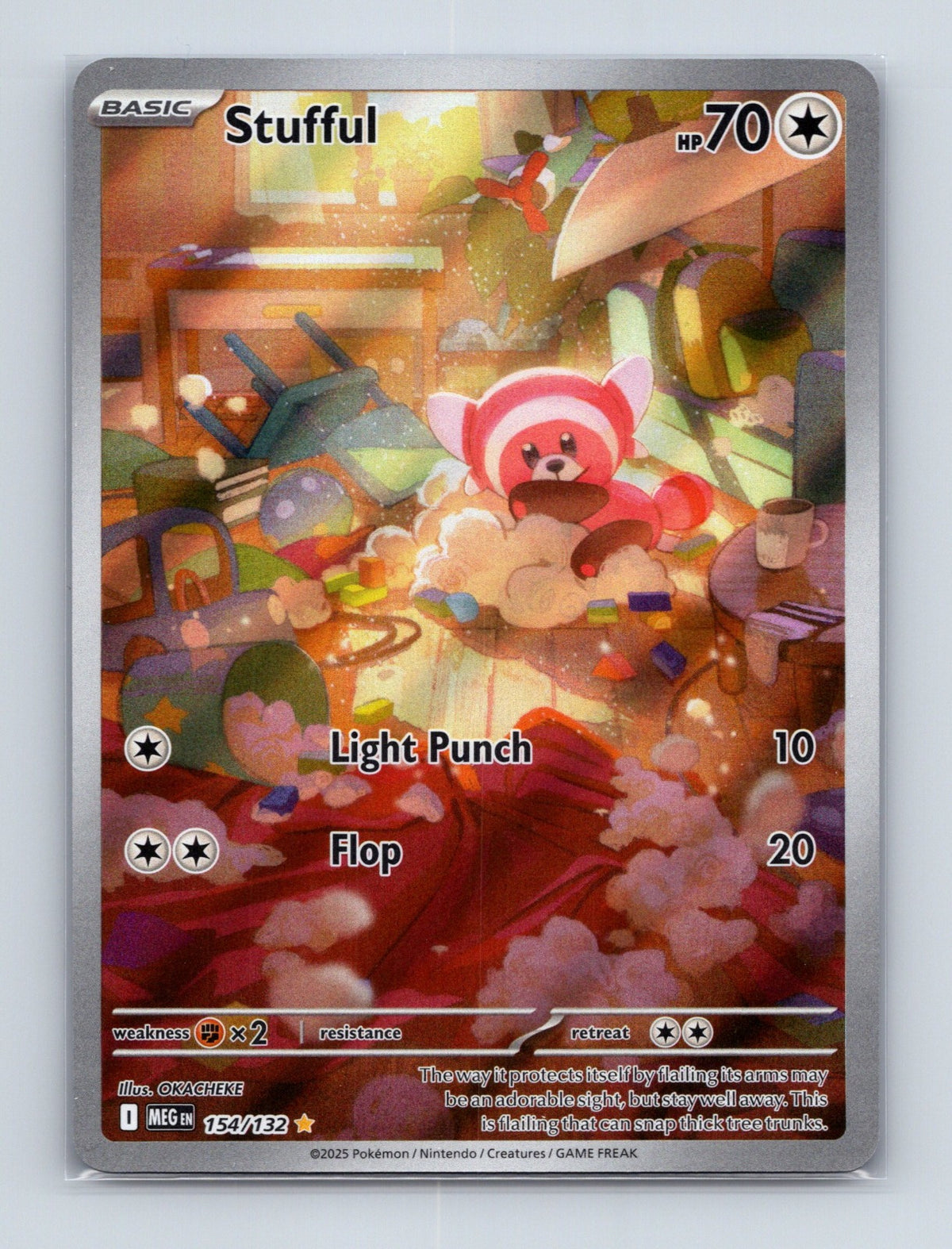 2025 Pokemon Stufful ME01: Mega Evolution 154/132 Holo Illustration Rare NM