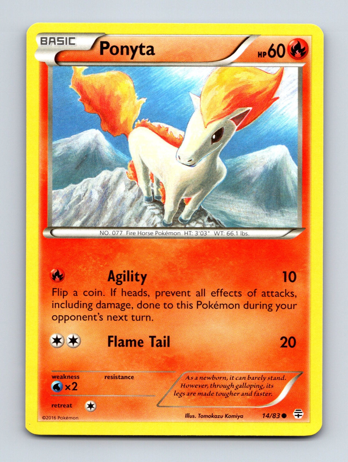 2016 Pokemon TCG Ponyta Generations 14/83 Common NM