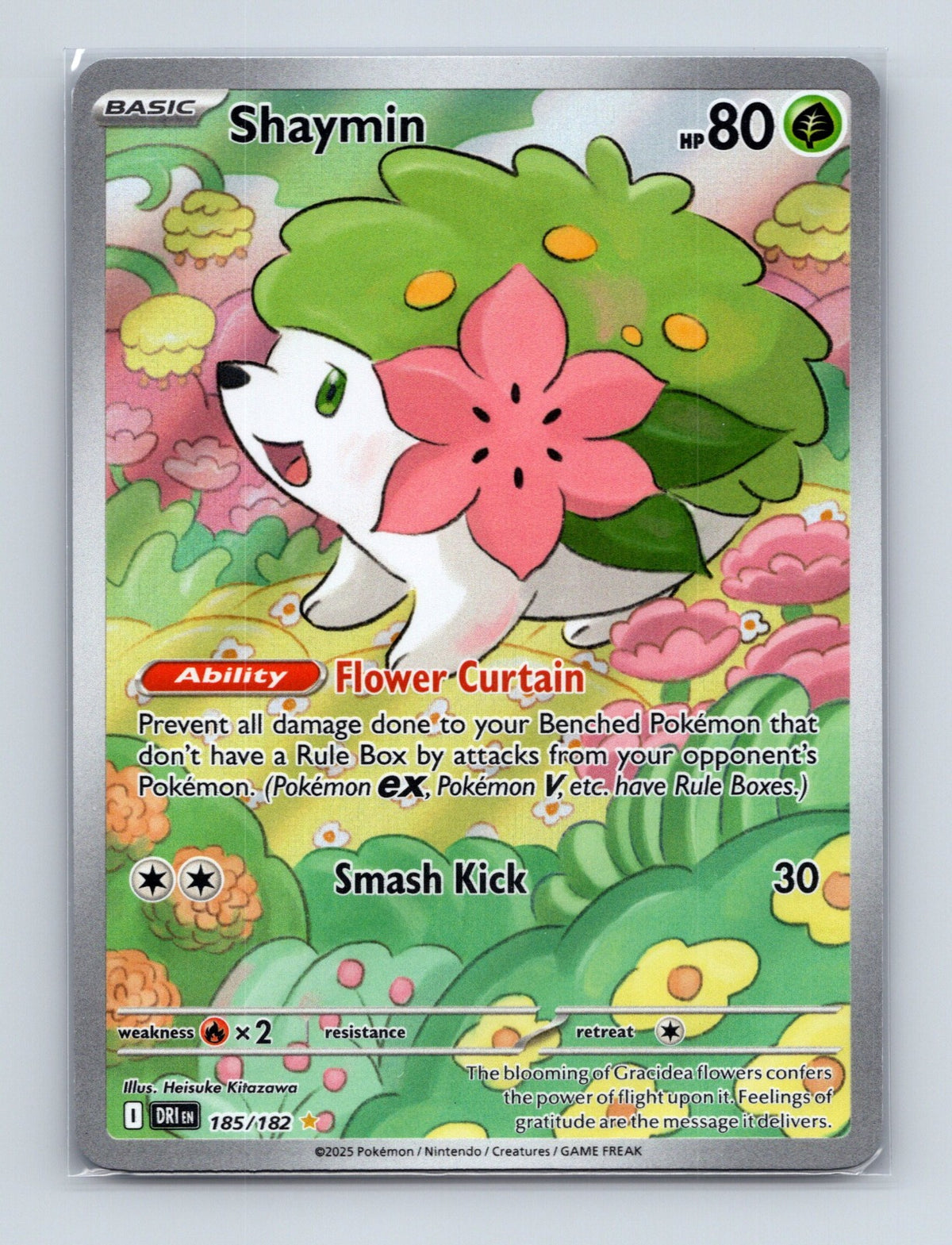 2025 Pokemon TCG Shaymin SV10: Destined Rivals 185/182 Holo Illustration Rare NM