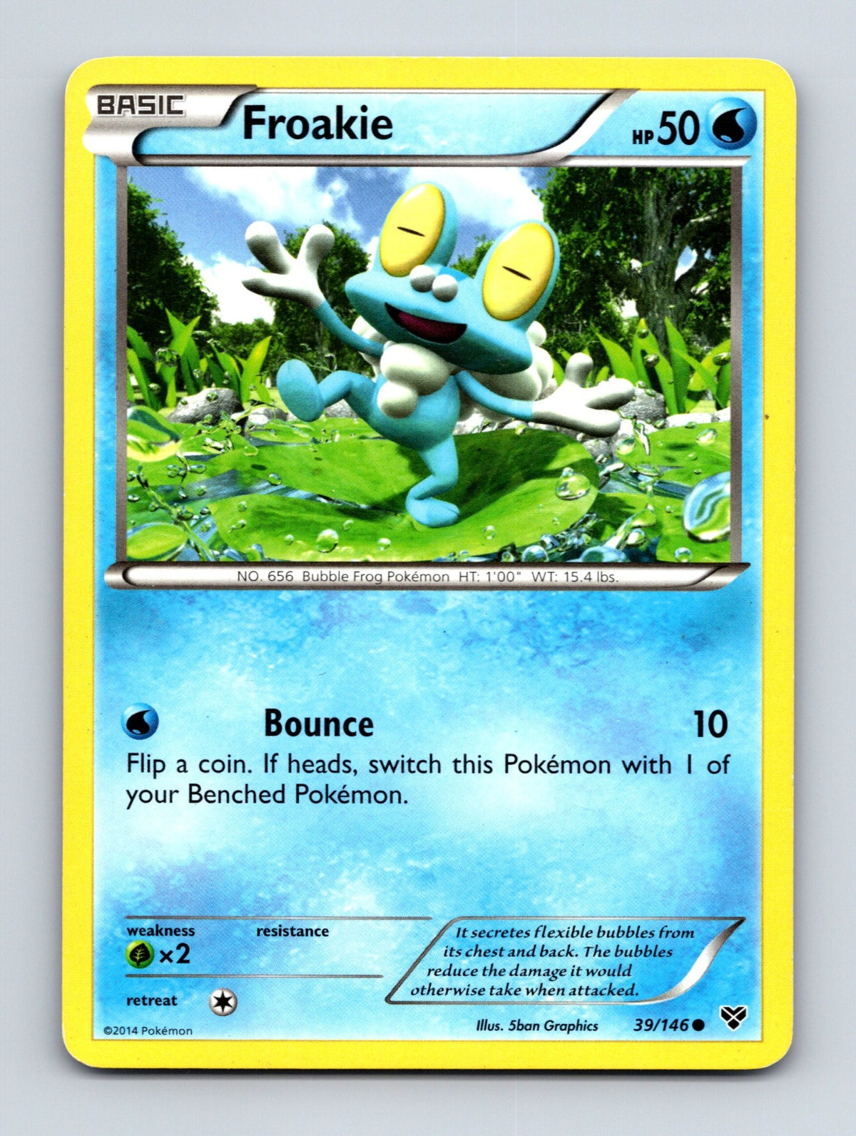 2014 Pokemon TCG Froakie XY Base Set 39/146 Common NM