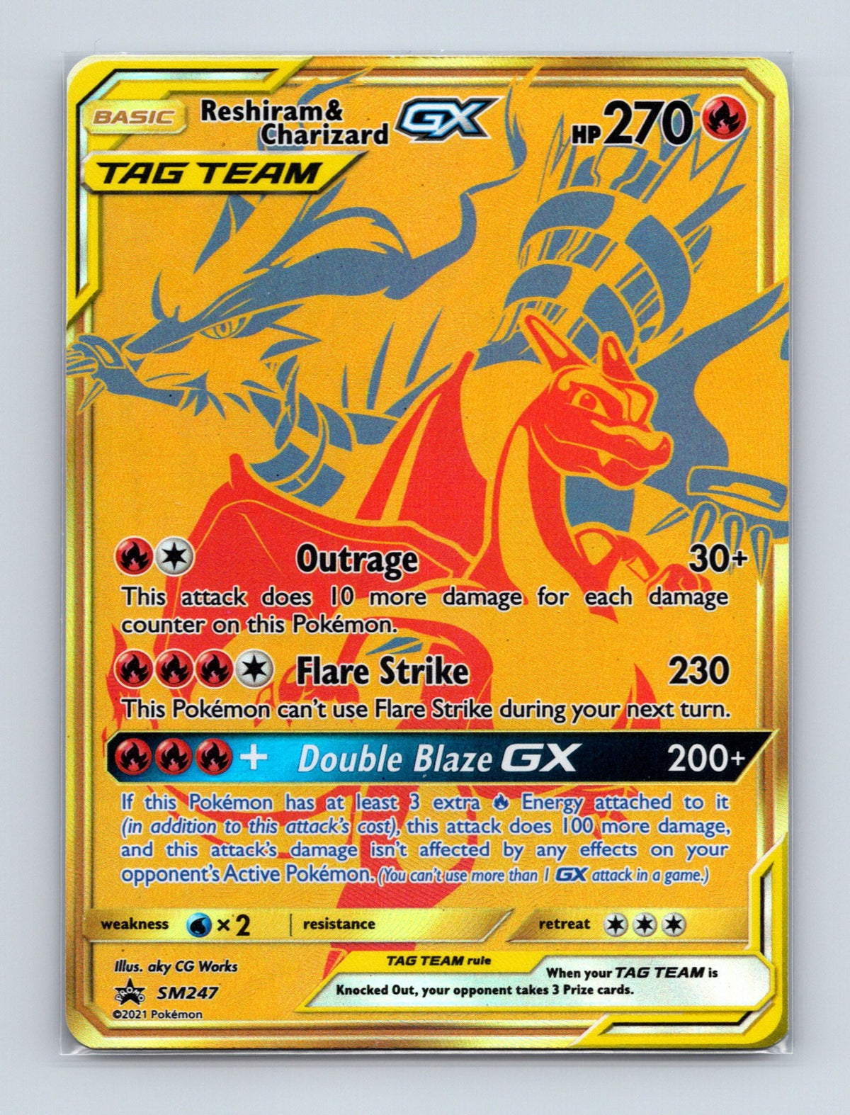 2016 Pokemon TCG Reshiram & Charizard GX SM Promos SM247 Holo Promo NM