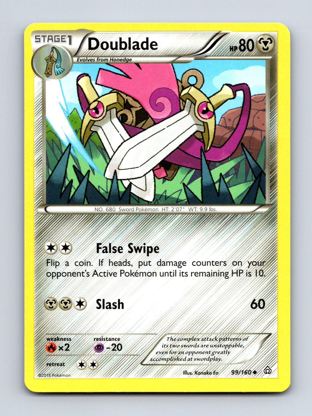 2015 Pokemon TCG Doublade XY - Primal Clash 99/160 Uncommon NM
