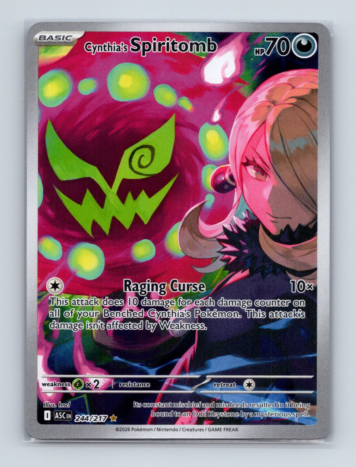 2026 Pokemon Cynthia's Spiritomb ME: Ascended Heroes 244/217 IR NM