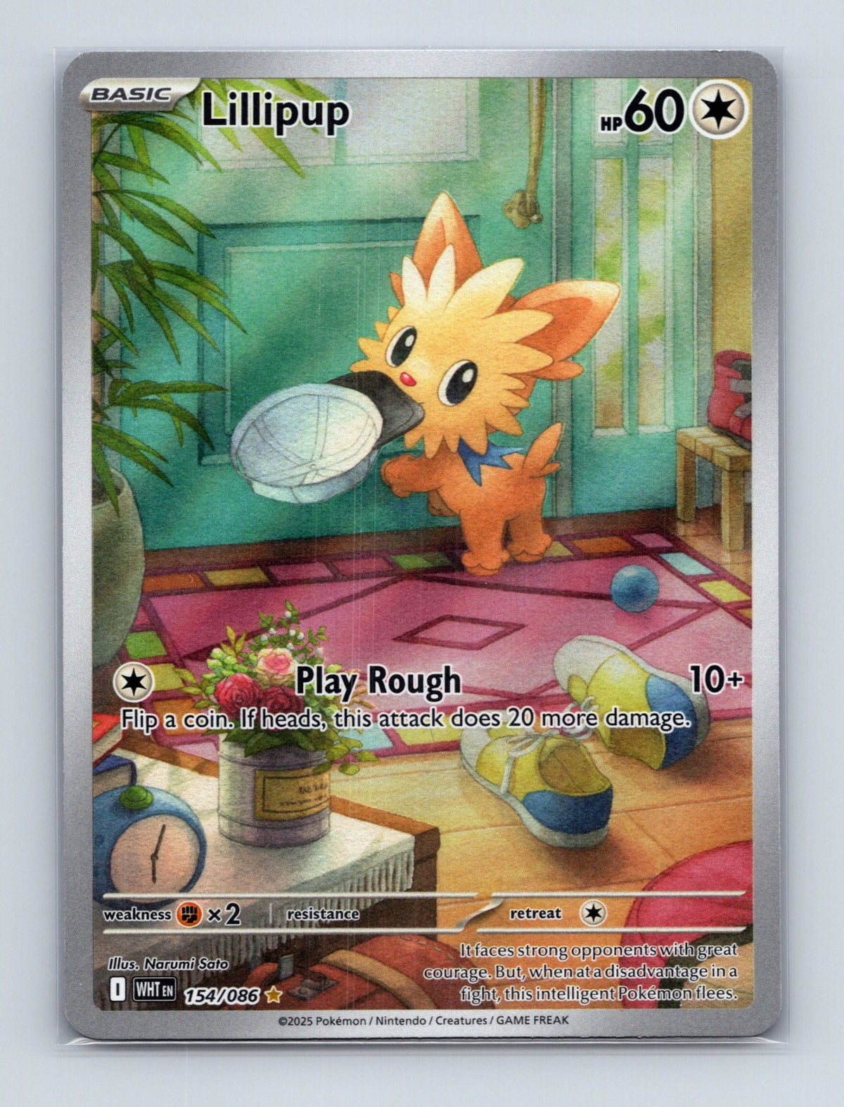 2025 Pokemon TCG Lillipup SV: White Flare 154/086 Holo Illustration Rare NM