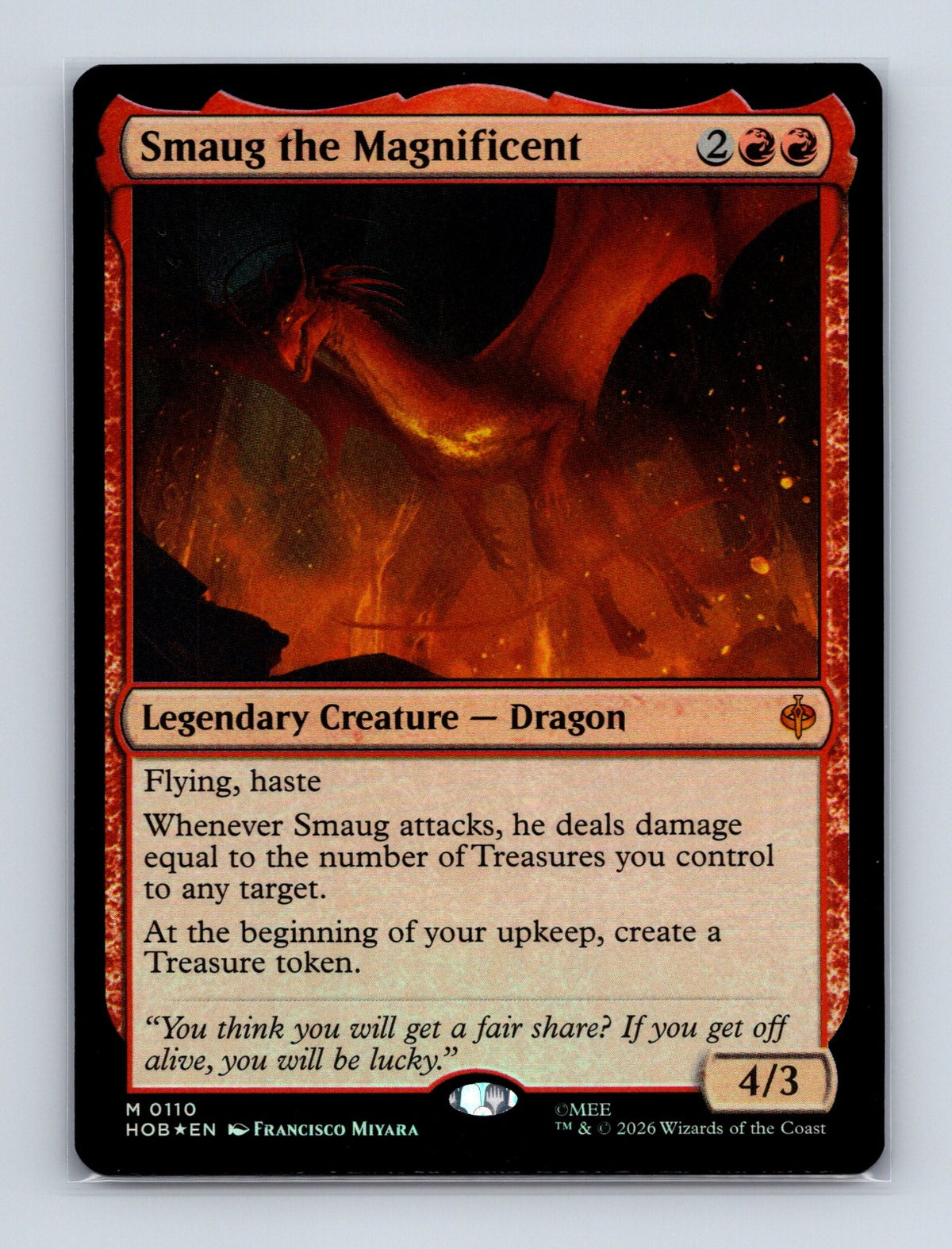 MTG Smaug the Magnificent 110 The Hobbit Foil NM