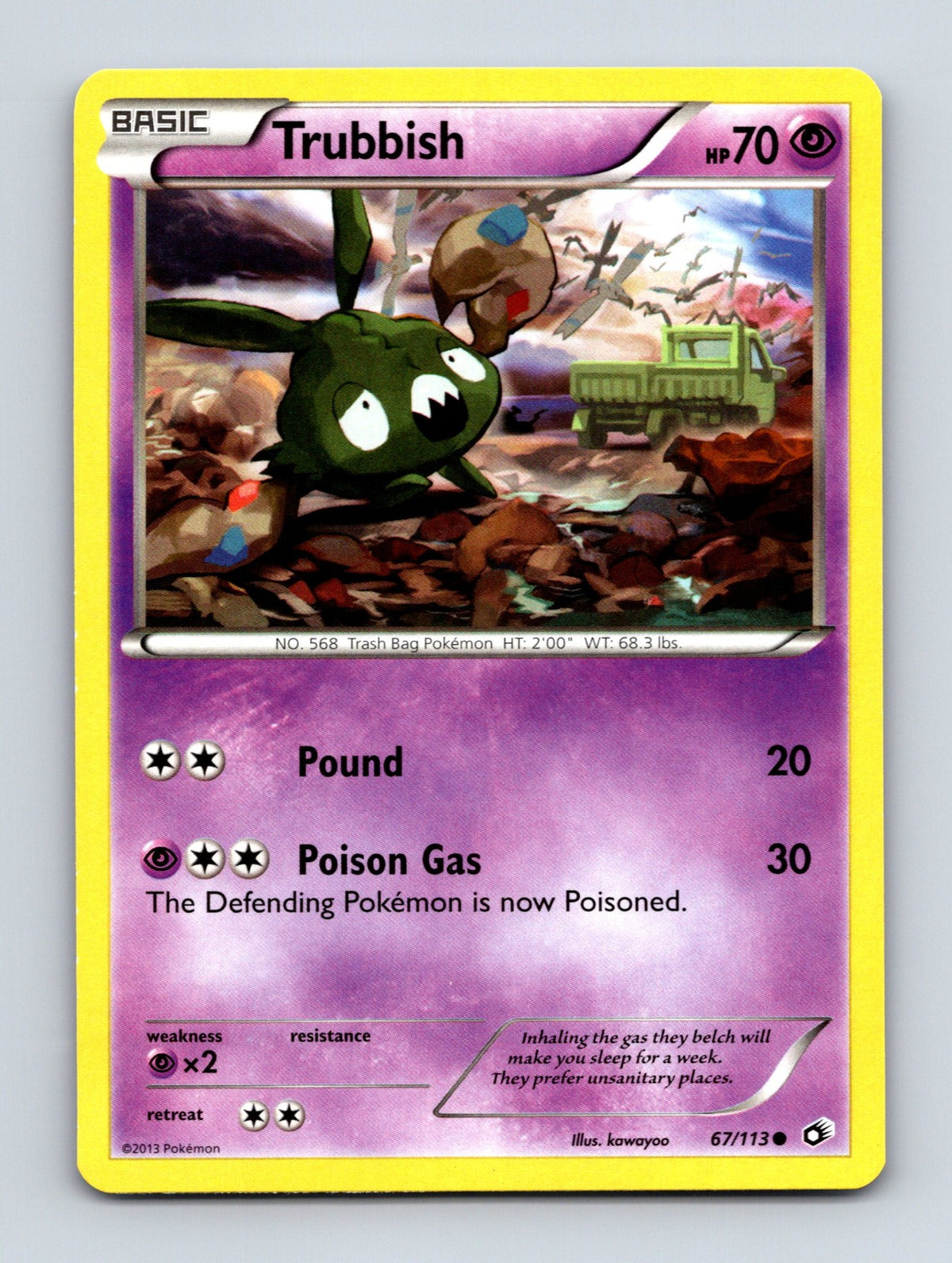 2013 Pokemon TCG Trubbish Legendary Treasures 67/113 Common NM
