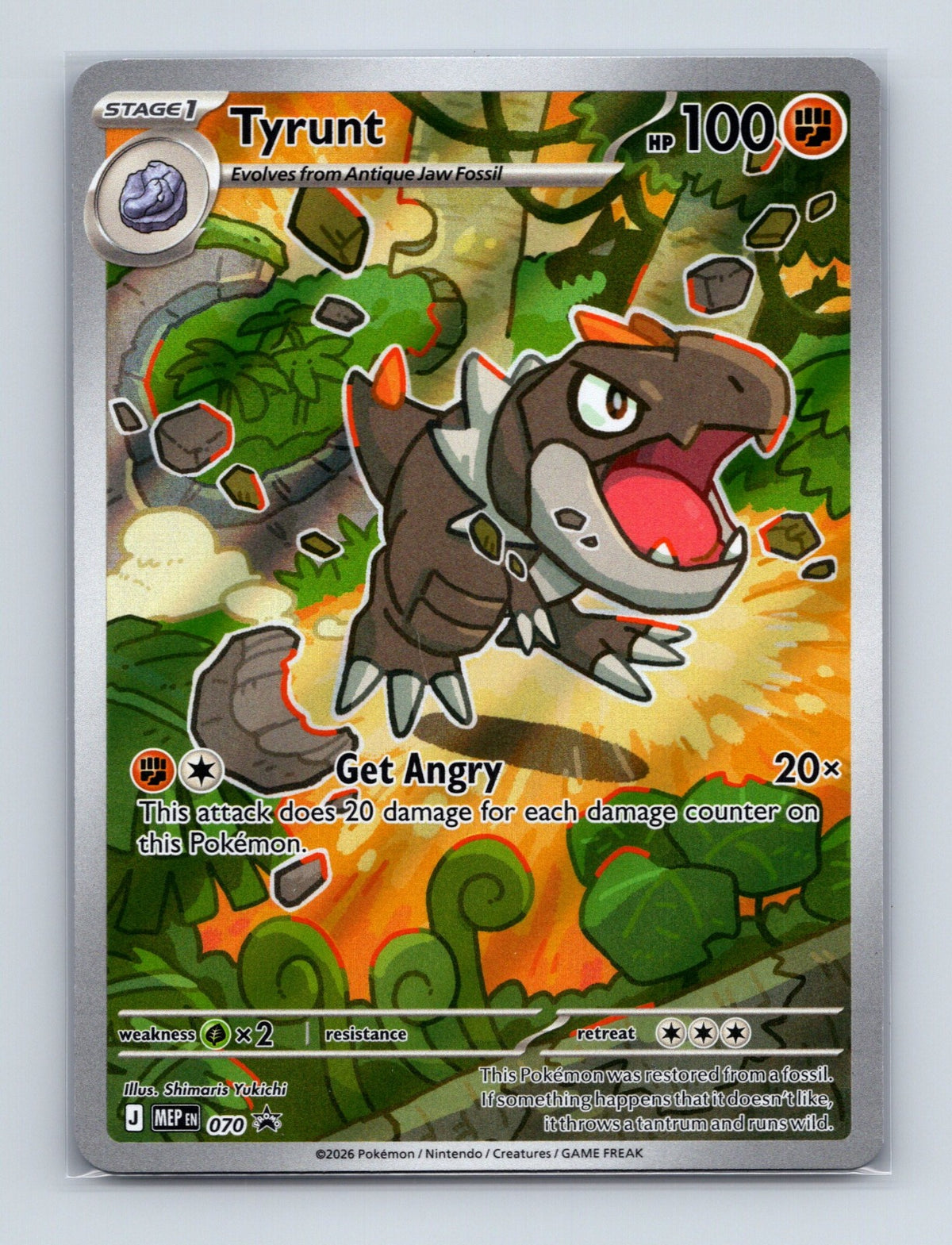2025 Pokemon Tyrunt ME: Mega Evolution Promo 070 Holo Promo NM