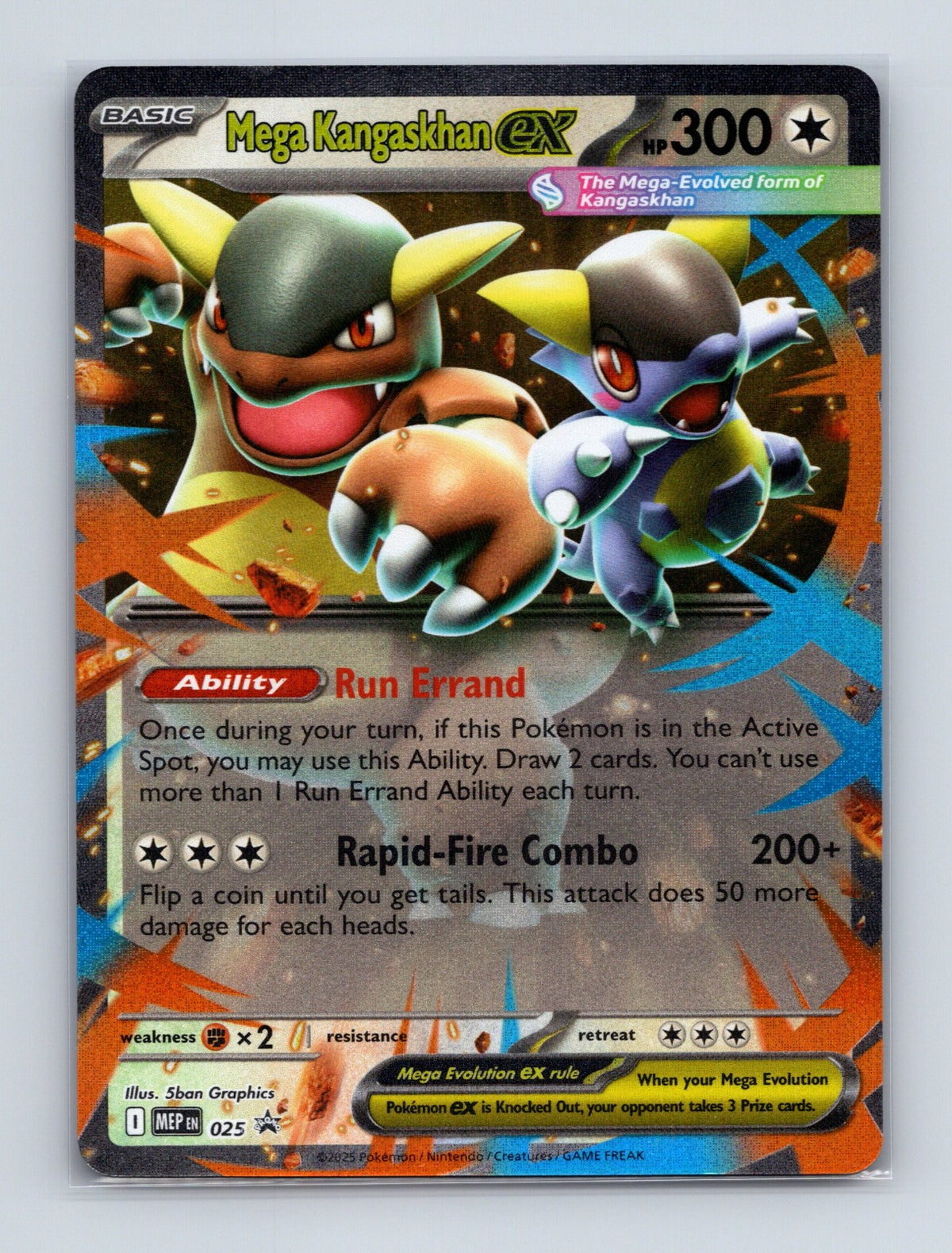 2025 Pokemon TCG Mega Kangaskhan ex ME: Mega Evolution Promo 025 Holo Promo NM