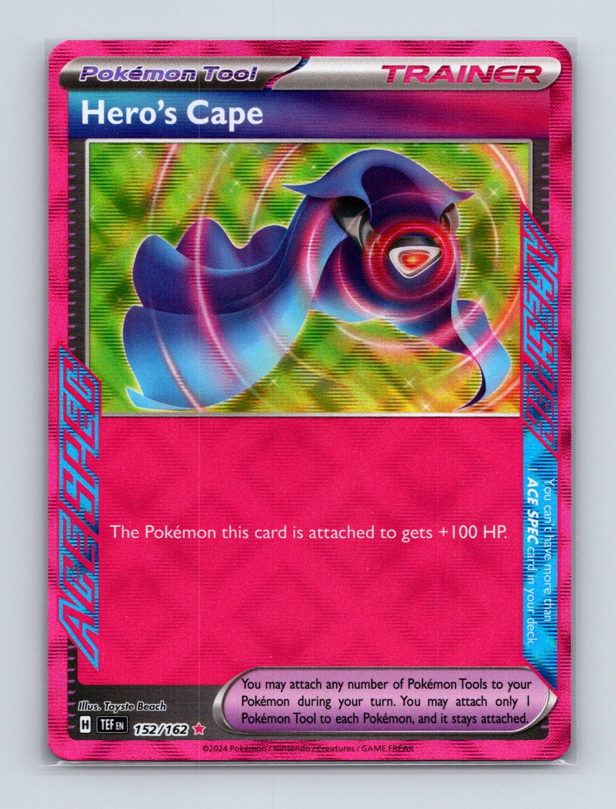2024 Pokemon TCG Hero's Cape SV05: Temporal Forces 152/162 Holo ACE SPEC Rare NM