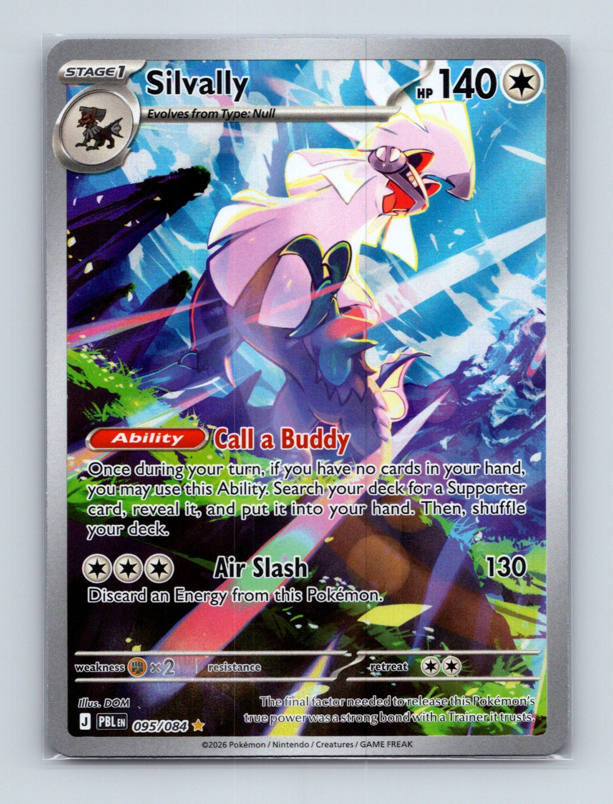 2026 Pokemon Silvally ME05: Pitch Black 095/084 Holo Illustration Rare NM