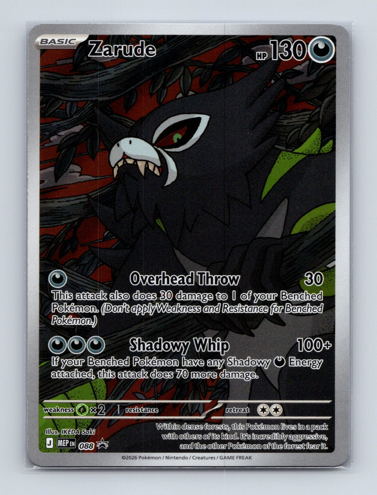 2025 Pokemon Zarude ME: Mega Evolution Promo 088 Holo Promo NM