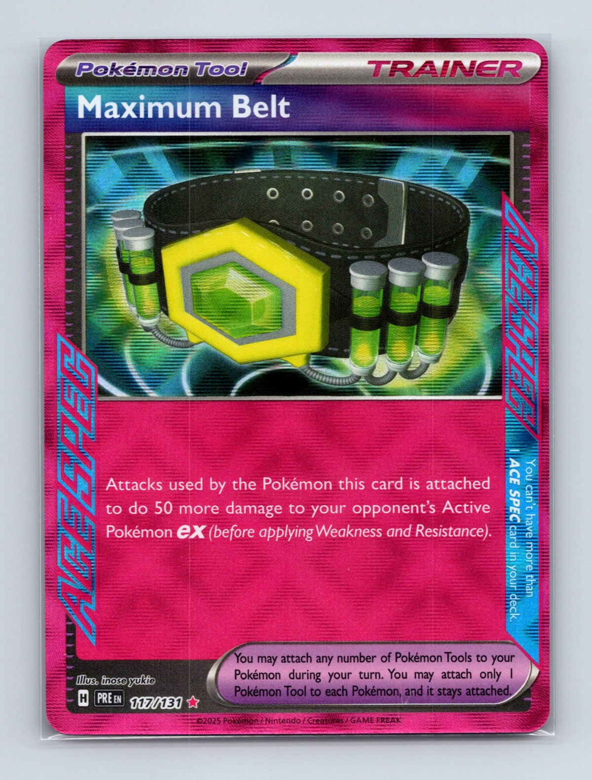 2024 Pokemon Maximum Belt SV05: Temporal Forces 154/162 Holo ACE SPEC Rare NM