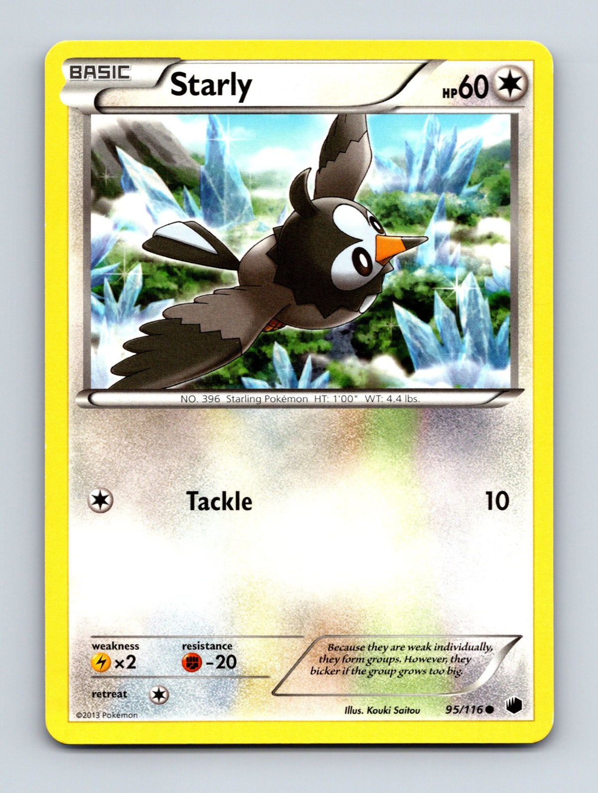 2013 Pokemon TCG Starly Plasma Freeze 95/116 Common NM