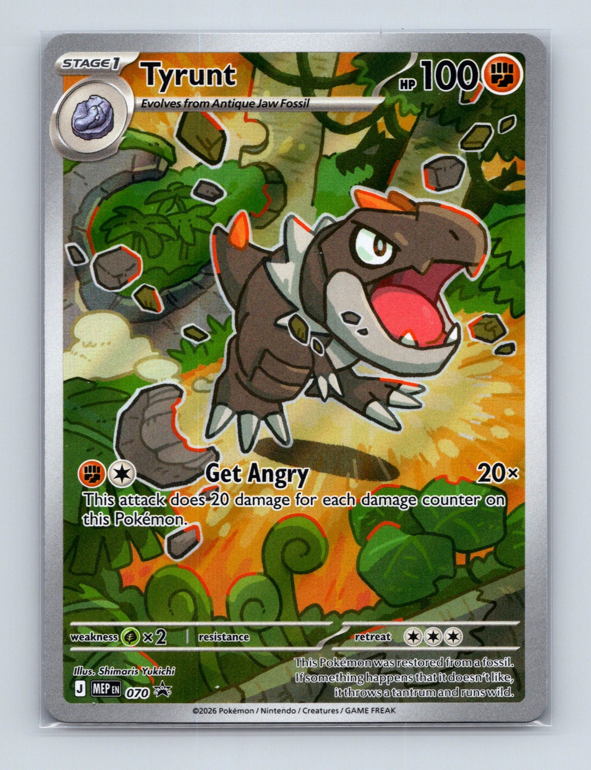 2025 Pokemon TCG Tyrunt ME: Mega Evolution Promo 070 Holo Promo NM