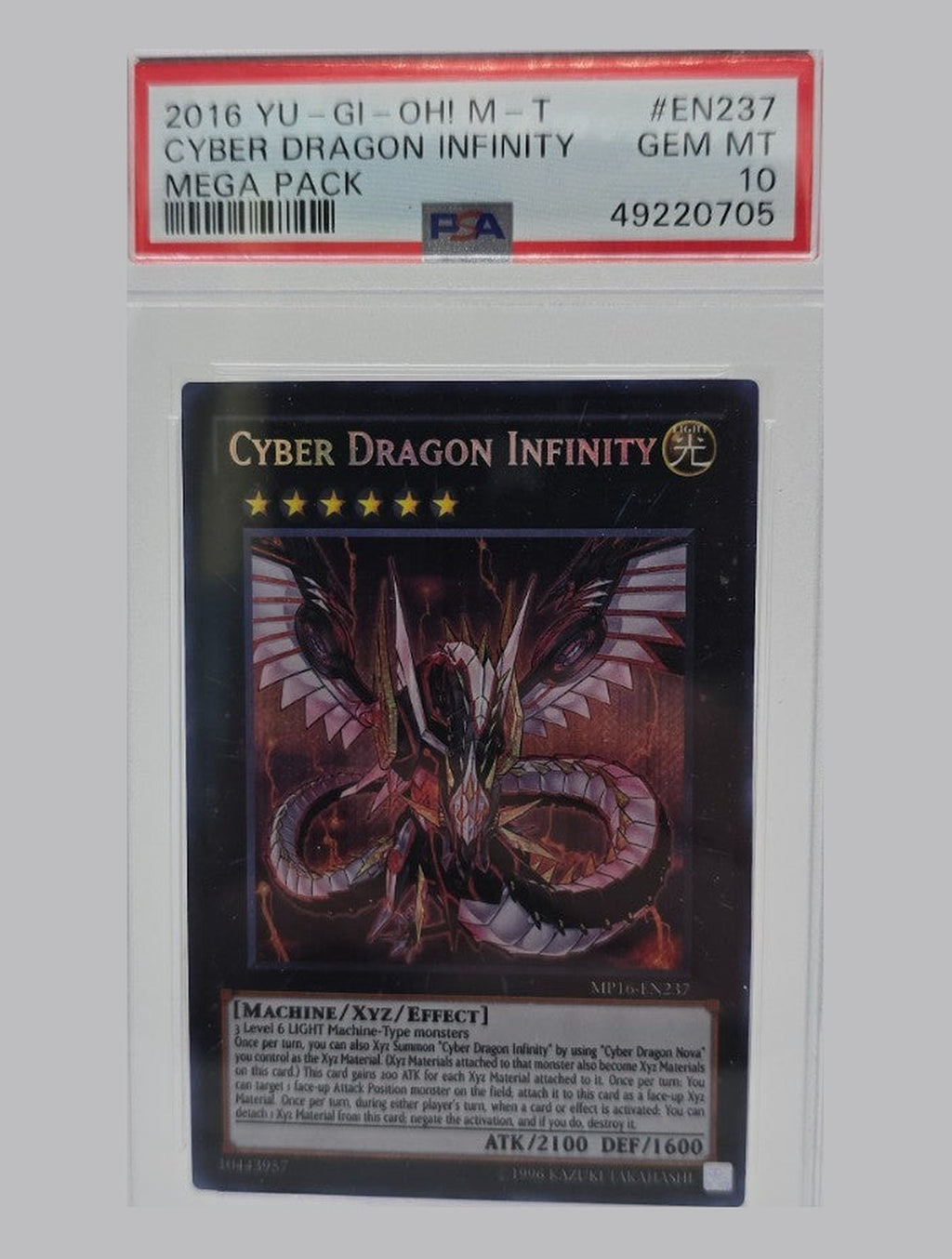 2016 Yu-Gi-Oh Cyber Dragon Infinity MP16-EN237 Secret Rare PSA 10 GEM MINT