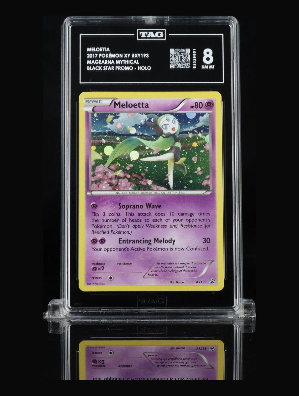 2017 Pokemon XY Black Star Promo Meloetta #XY193 Holo Promo TAG 8 NM-MT