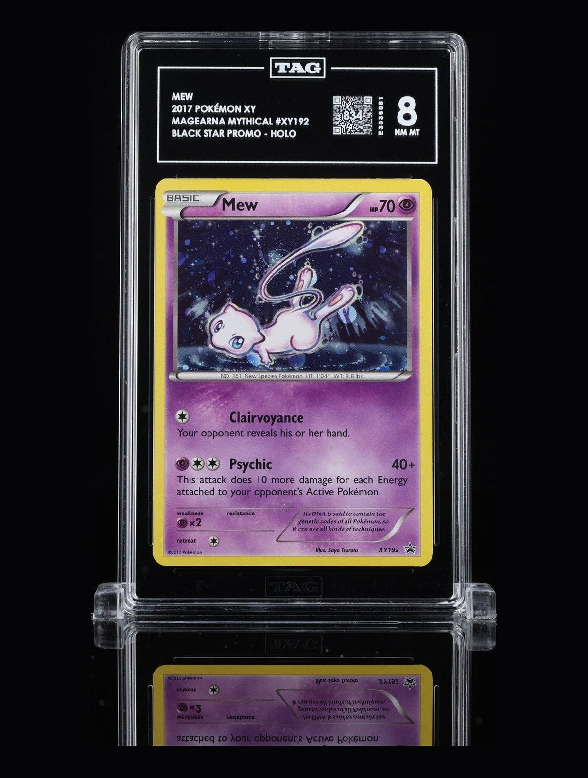 2017 Pokemon XY Black Star Promo Mew #XY192 Holo Promo TAG 8 NM-MT