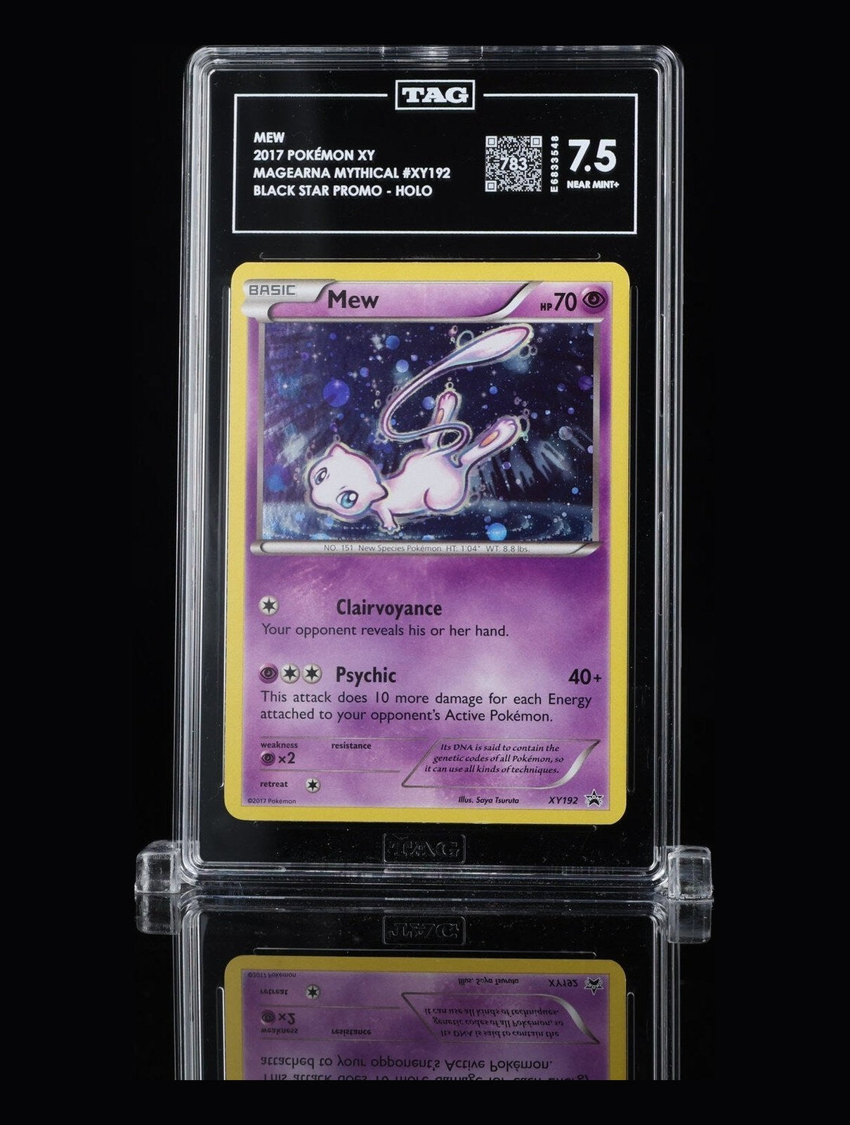 2017 Pokemon XY Black Star Promo Mew #XY192 Holo Promo TAG 7.5 NM+